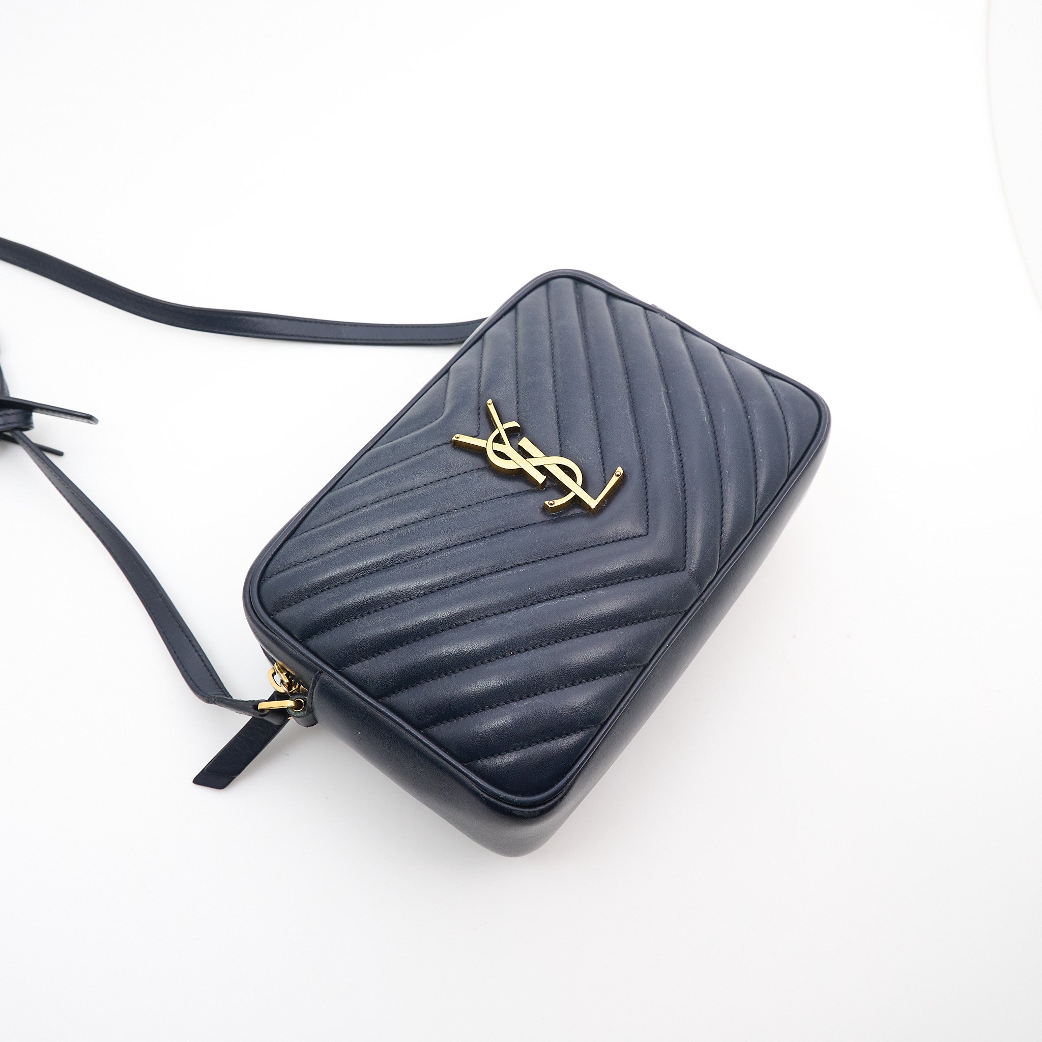 Saint Laurent Lou Camera Bag in Navy