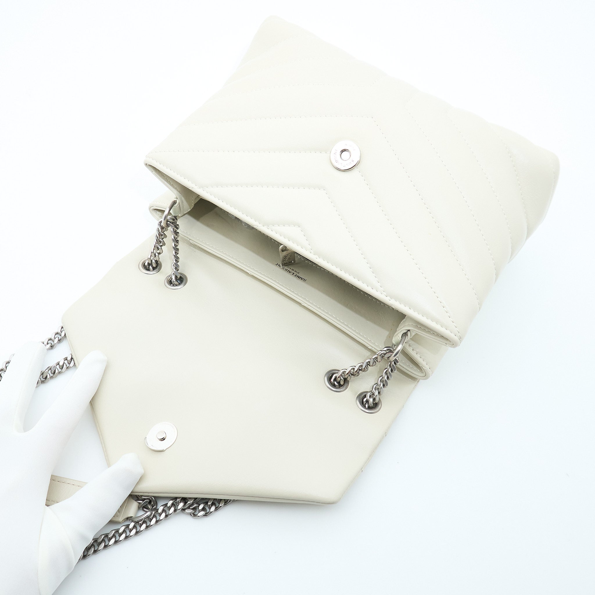 Saint Laurent Lou Lou Small Bag Crema Soft