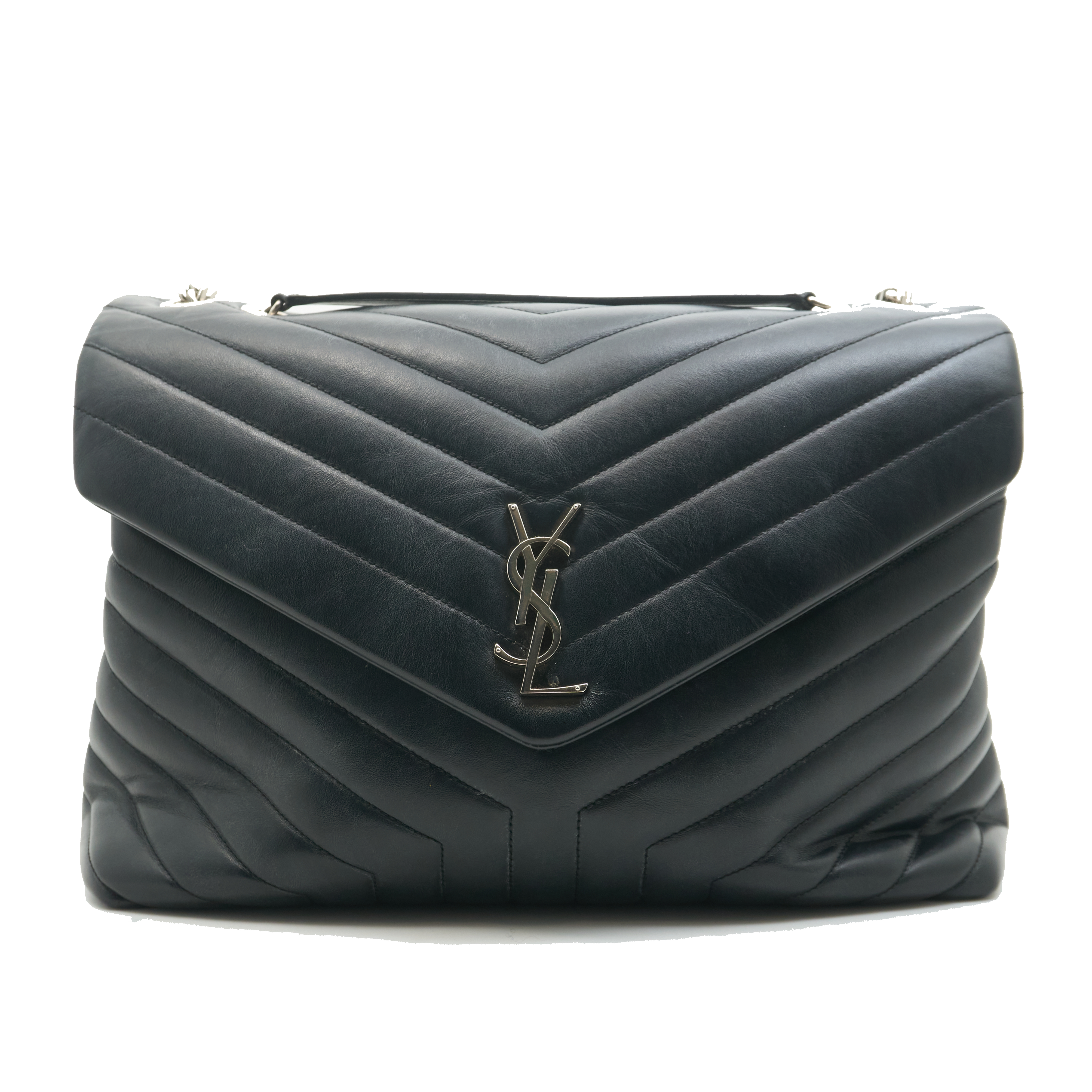 Saint Laurent Loulou Large Black Shoulder Bag