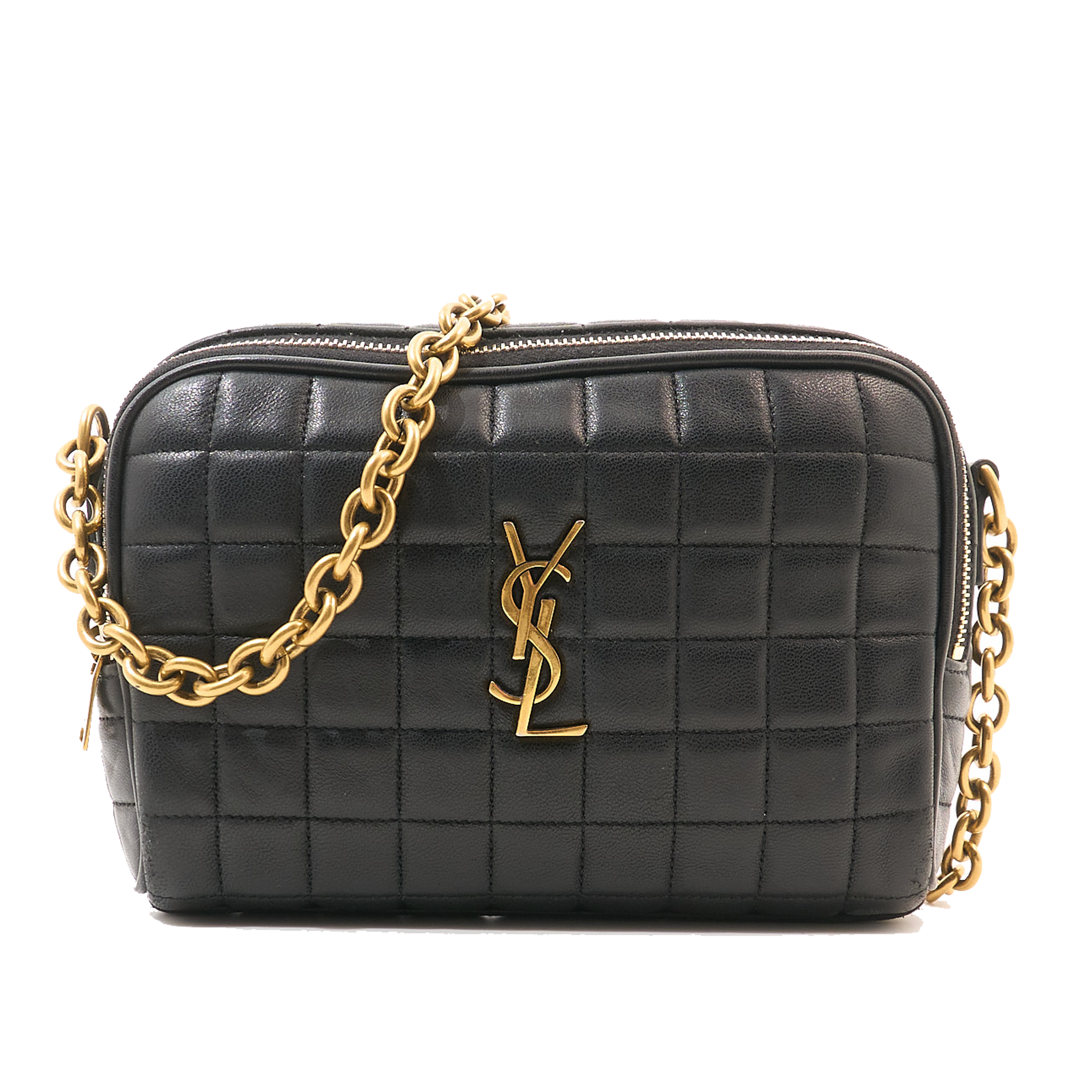 Saint Laurent Cassandre Matelasse Carre Black Camera Bag