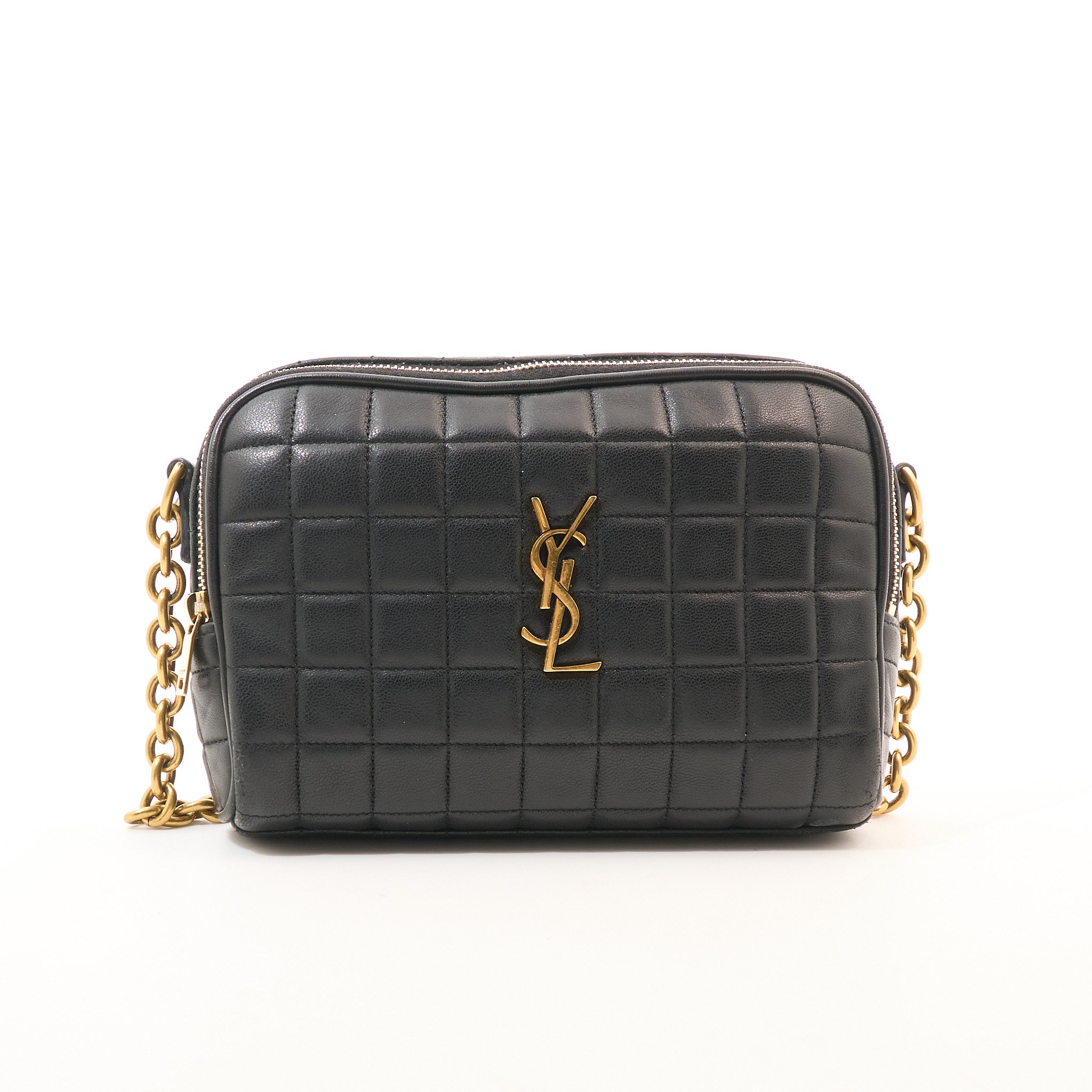 Saint Laurent Cassandre Matelasse Carre Black Camera Bag