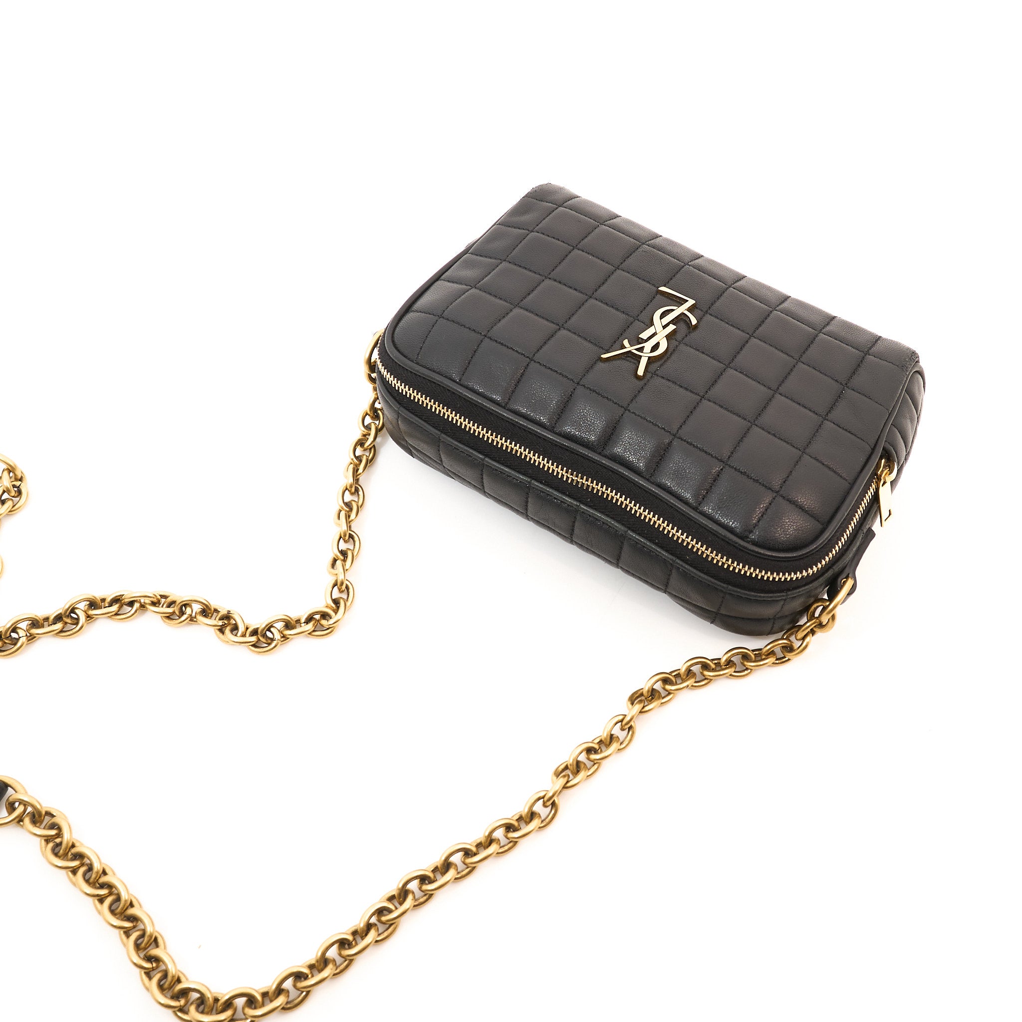 Saint Laurent Cassandre Matelasse Carre Black Camera Bag