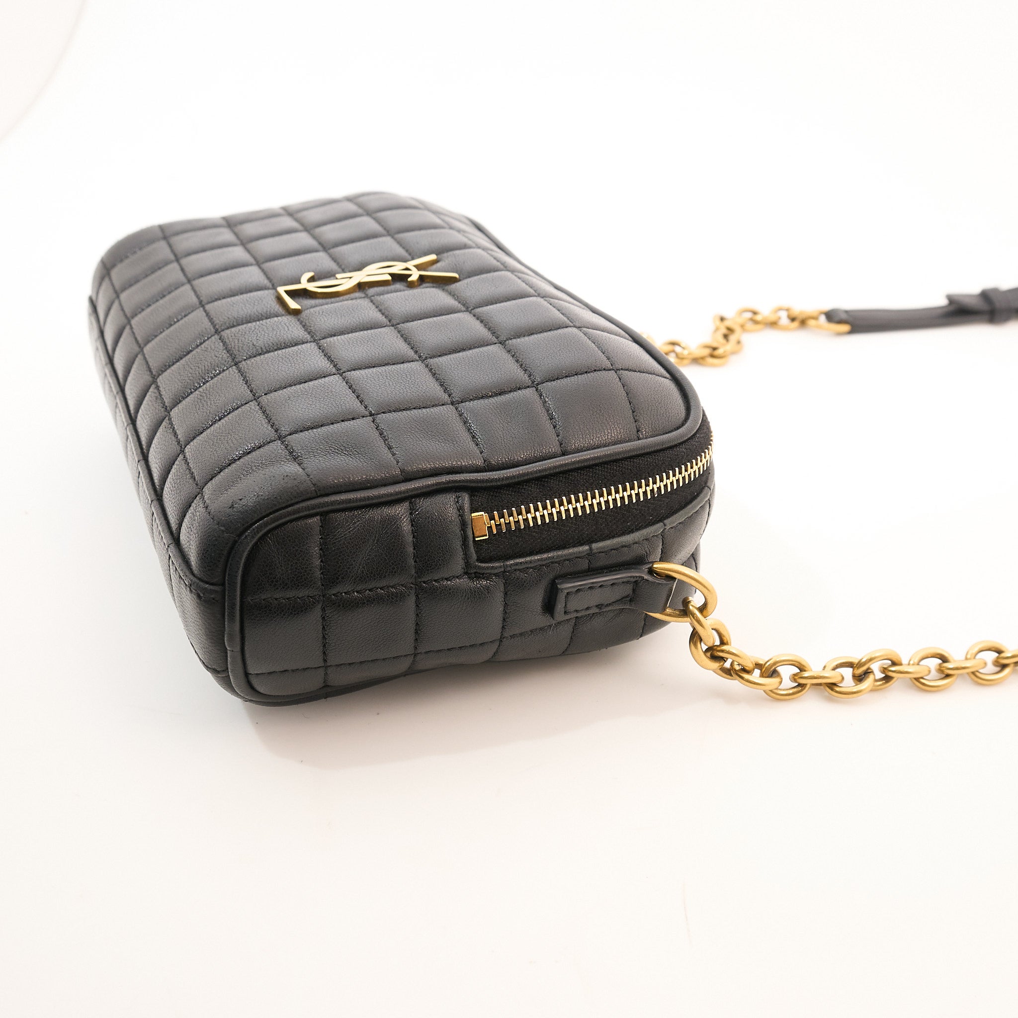 Saint Laurent Cassandre Matelasse Carre Black Camera Bag