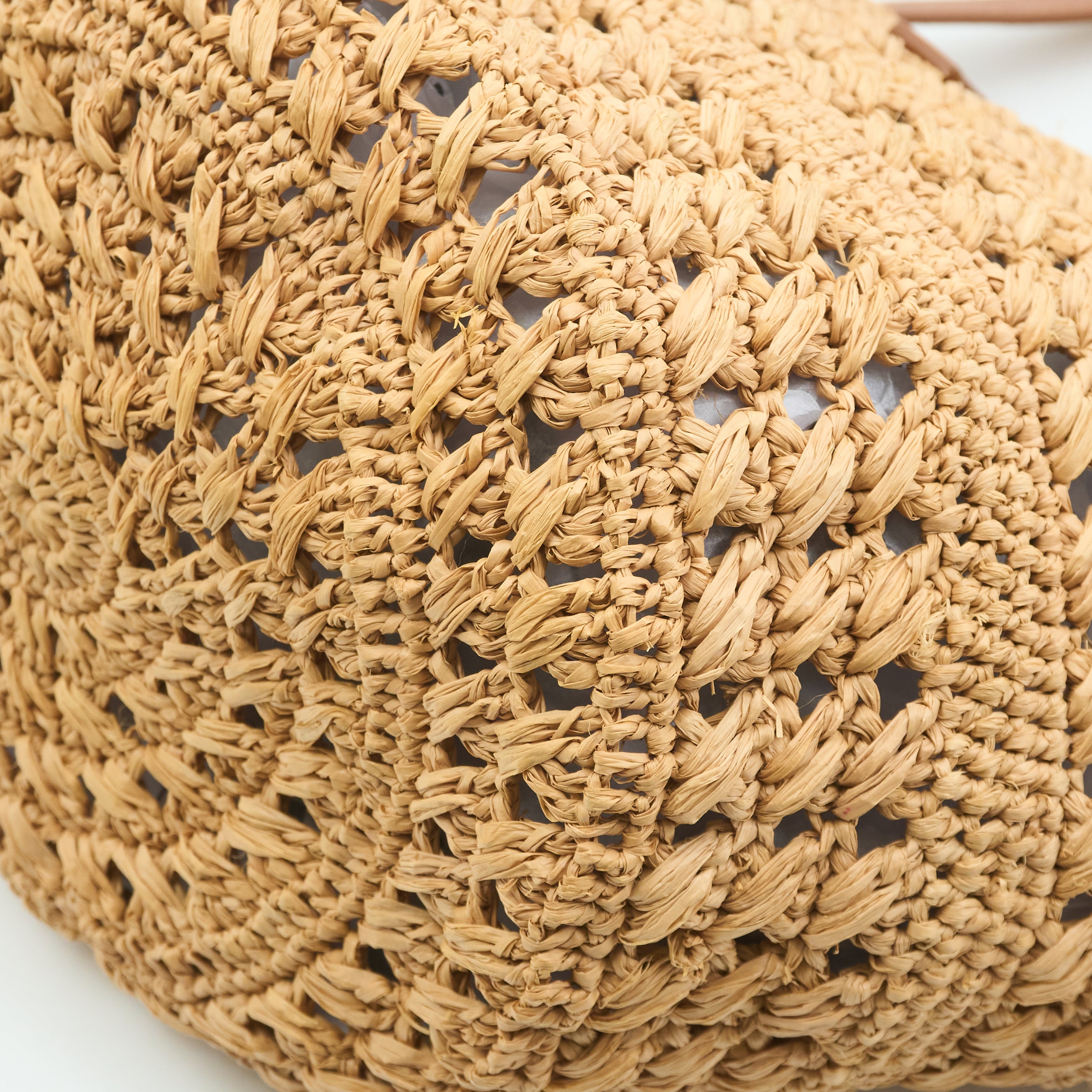 Saint Laurent Panier Leather Trim Raffia Tote