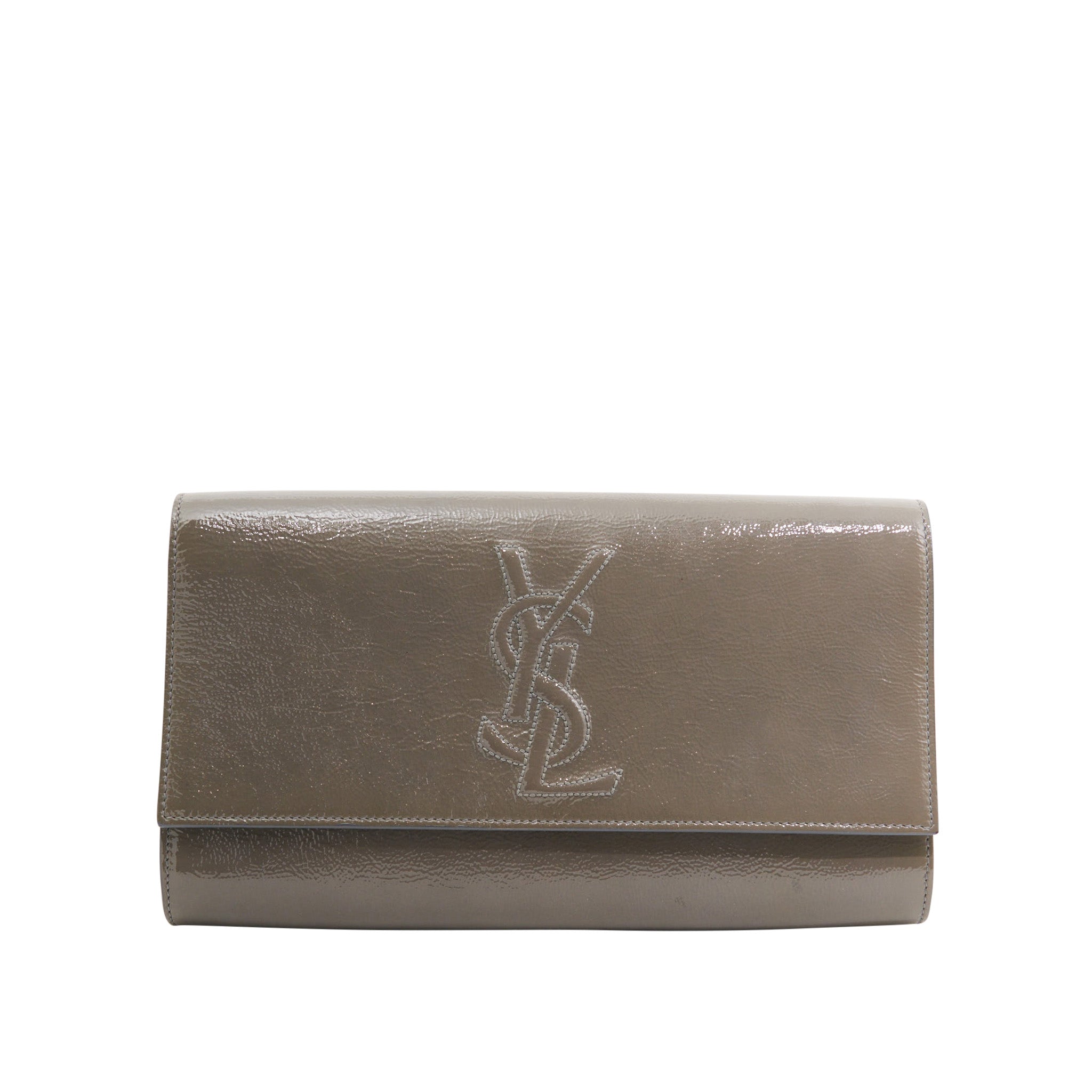 Saint Laurent Patent Belle du Jour in Grey