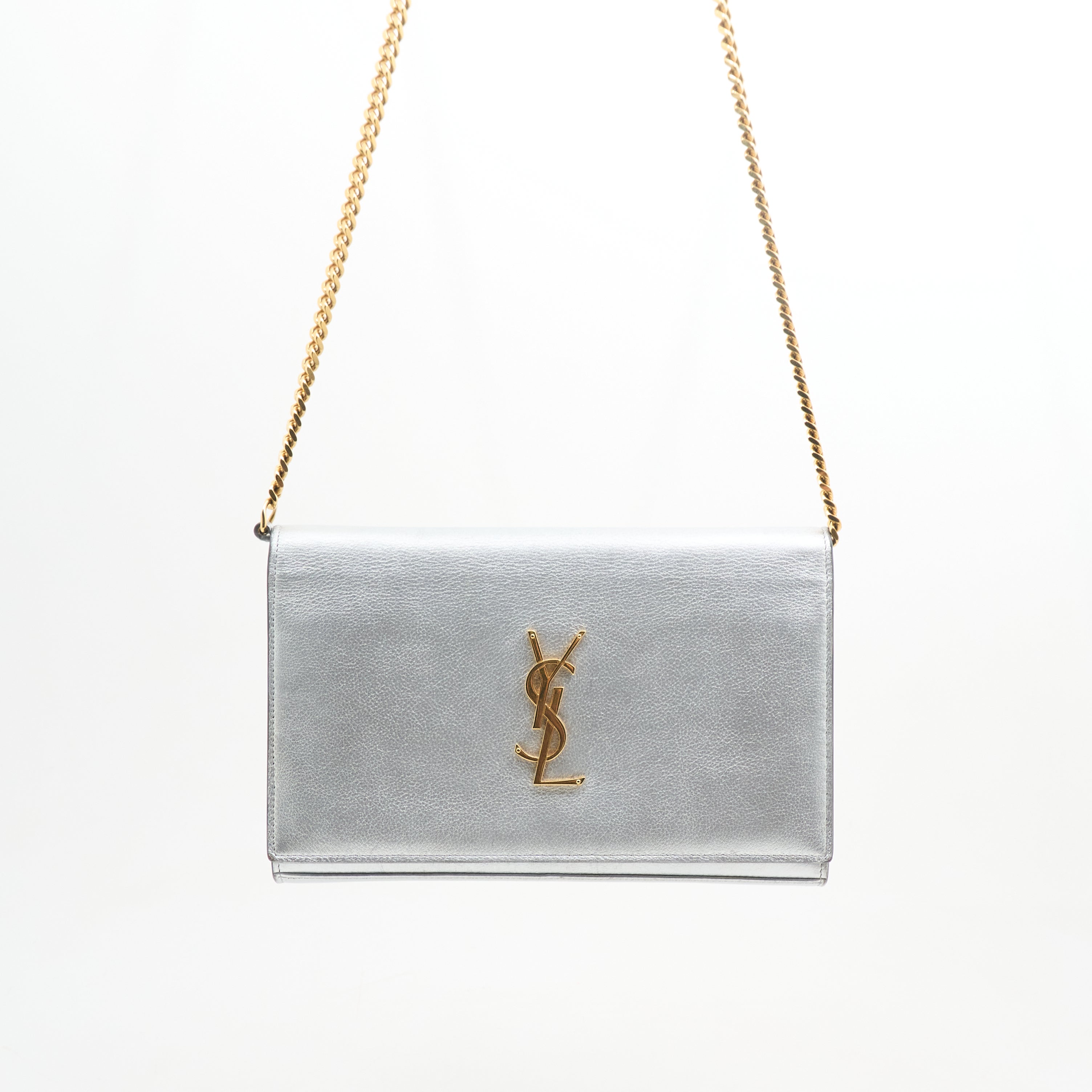 Saint Laurent Silver Kate Bag
