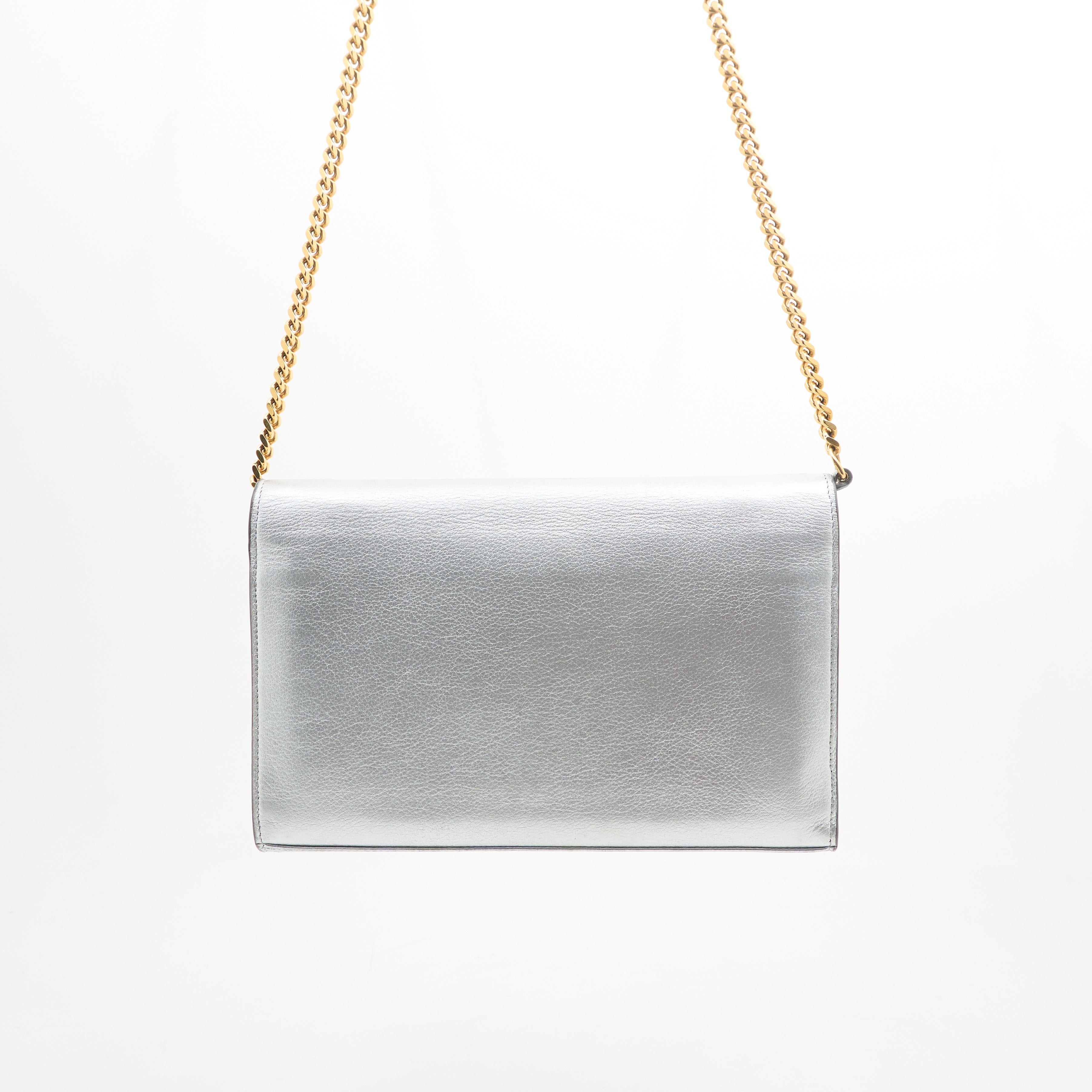 Saint Laurent Silver Kate Bag