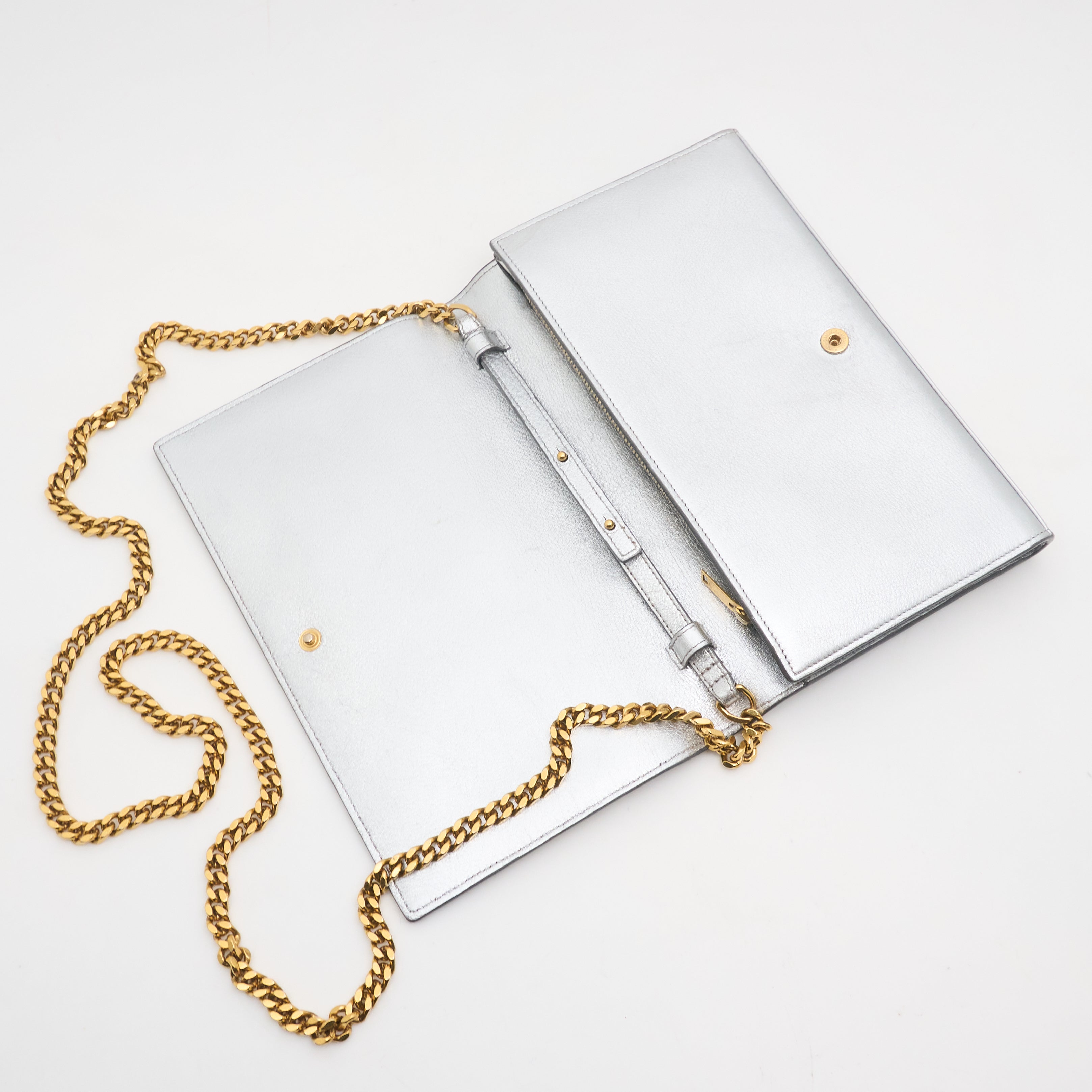 Saint Laurent Silver Kate Bag