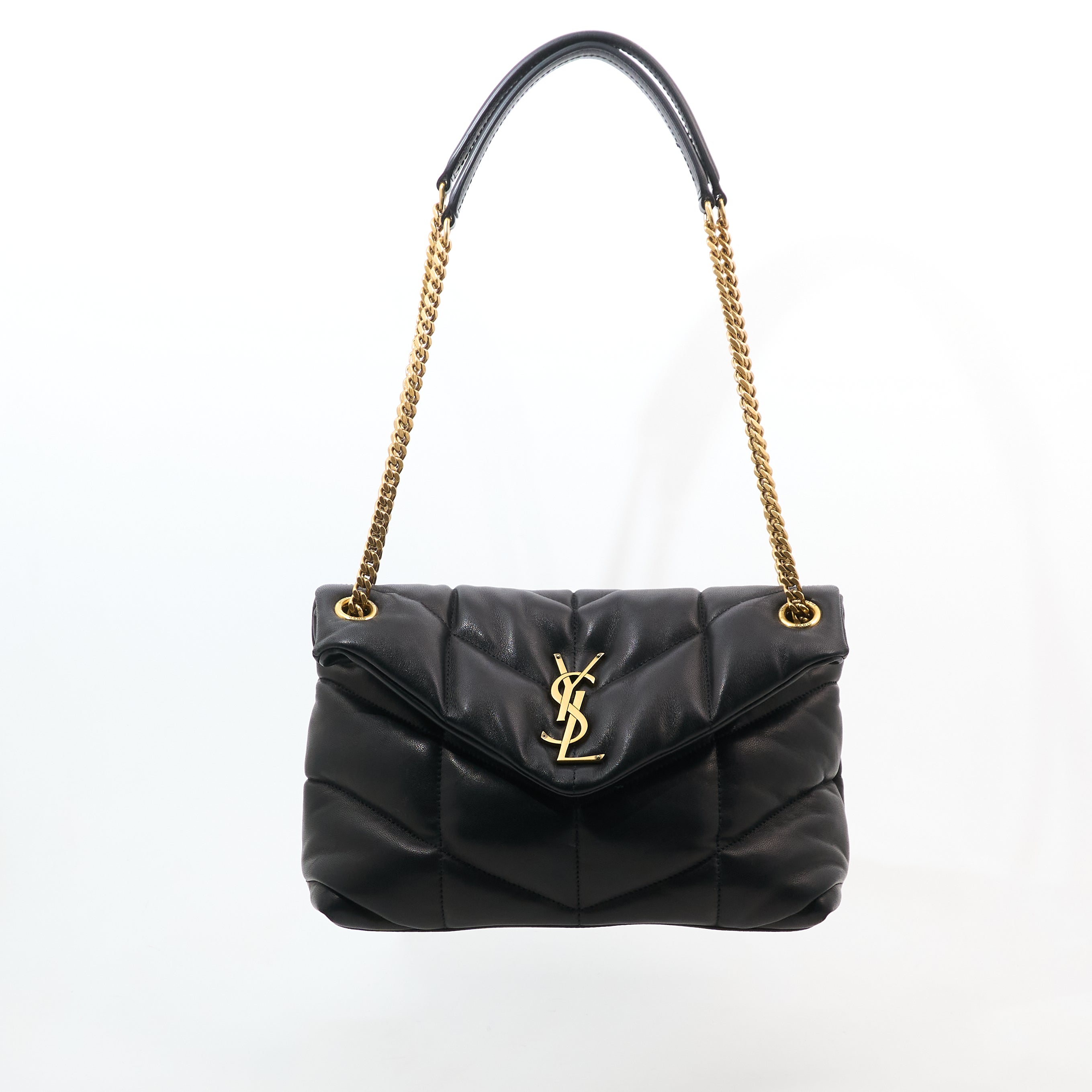 Saint Laurent Small Black Puffa Bag