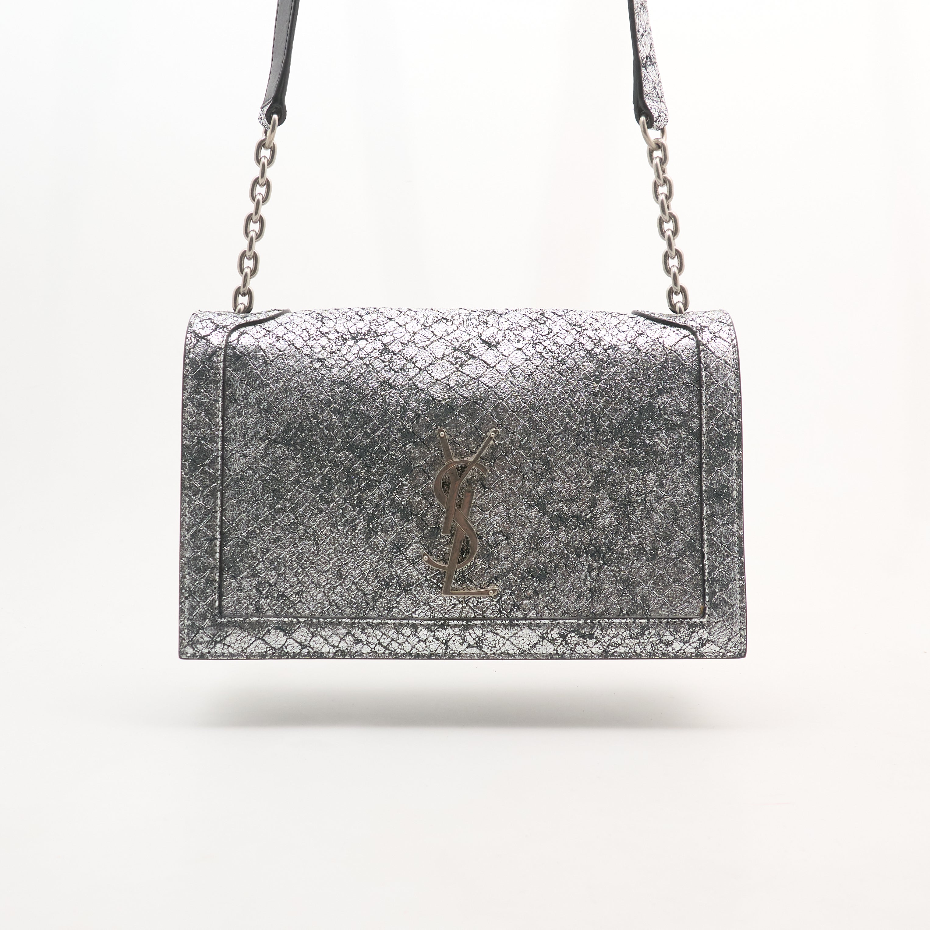 Saint Laurent Sunset Metallic Python Embossed Bag