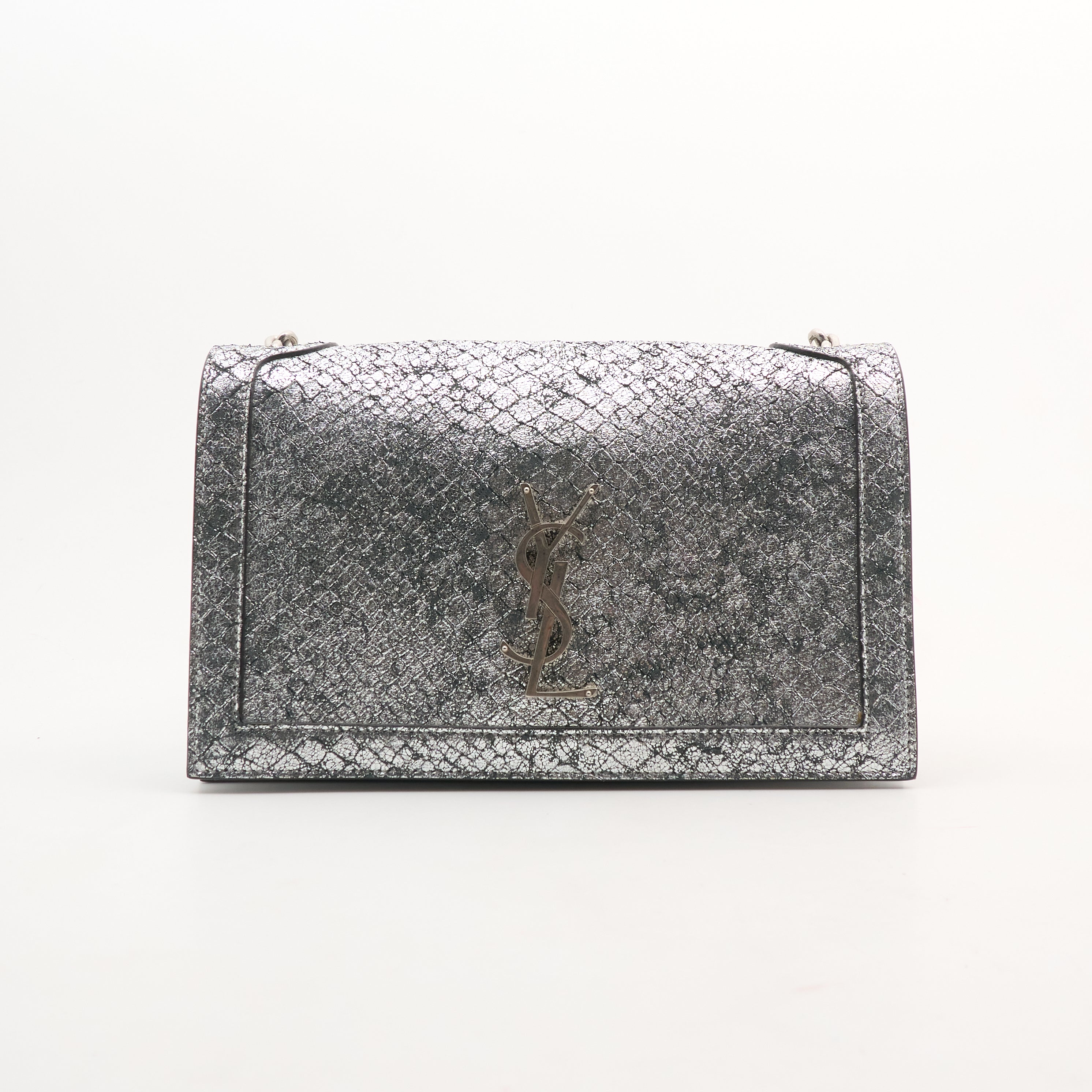 Saint Laurent Sunset Metallic Python Embossed Bag