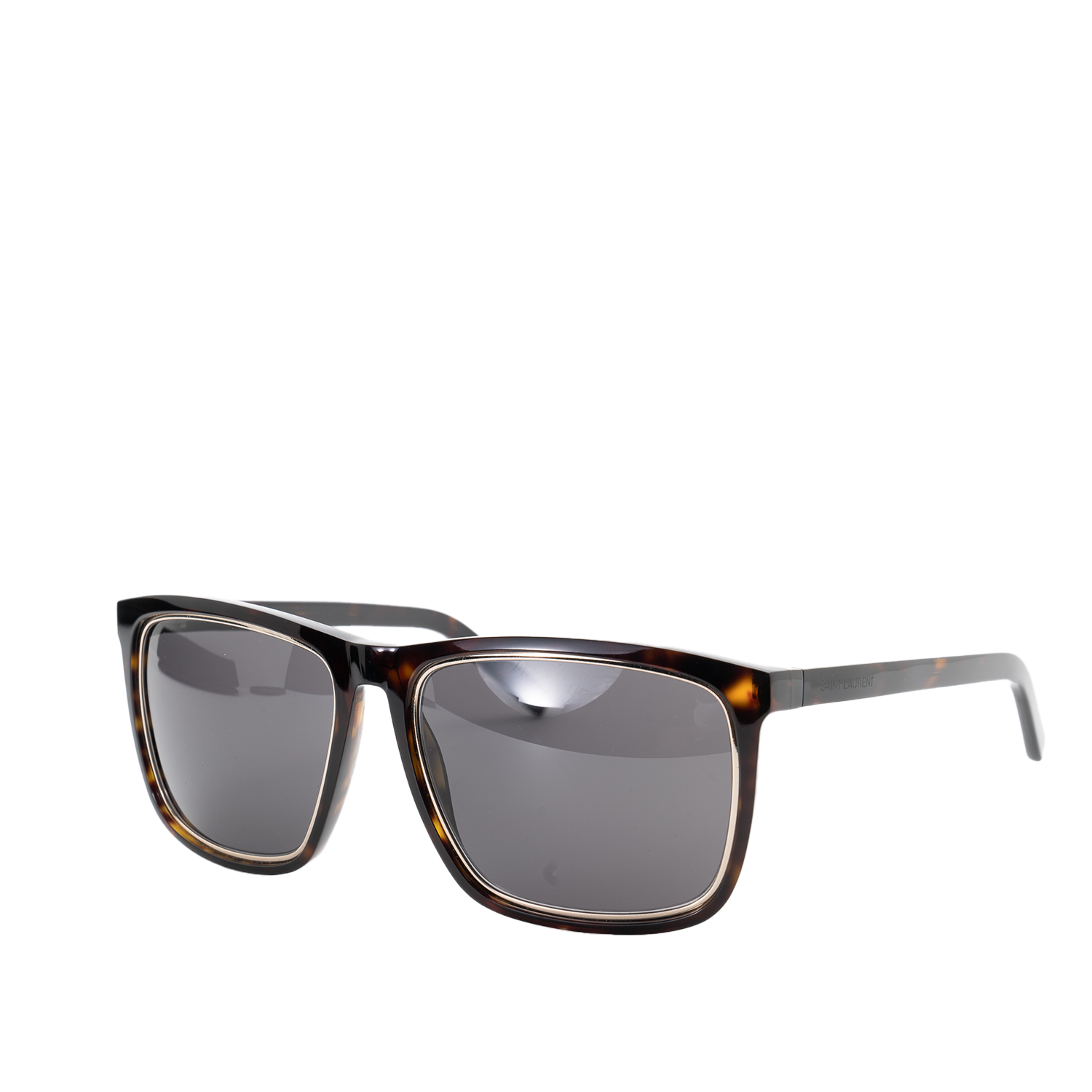 Saint Laurent Tortoise Rectangle Sunglasses