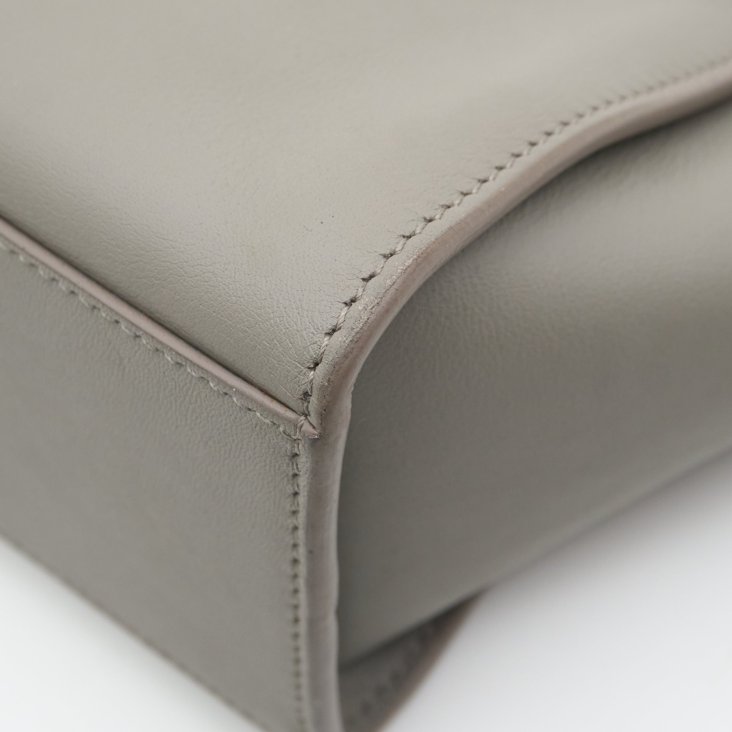 Saint Laurent Toy Cabas Bag In Grey Leather