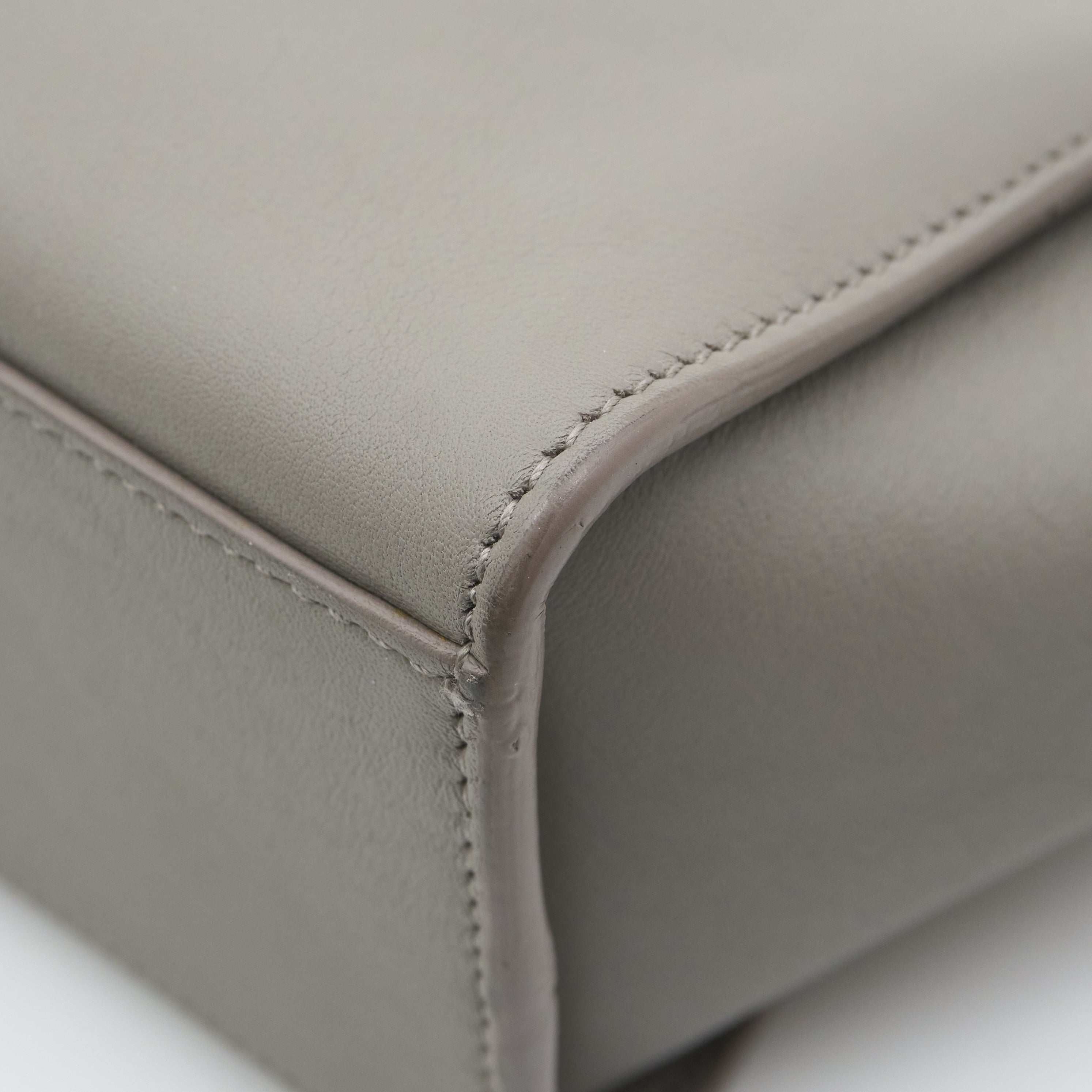 Saint Laurent Toy Cabas Bag In Grey Leather