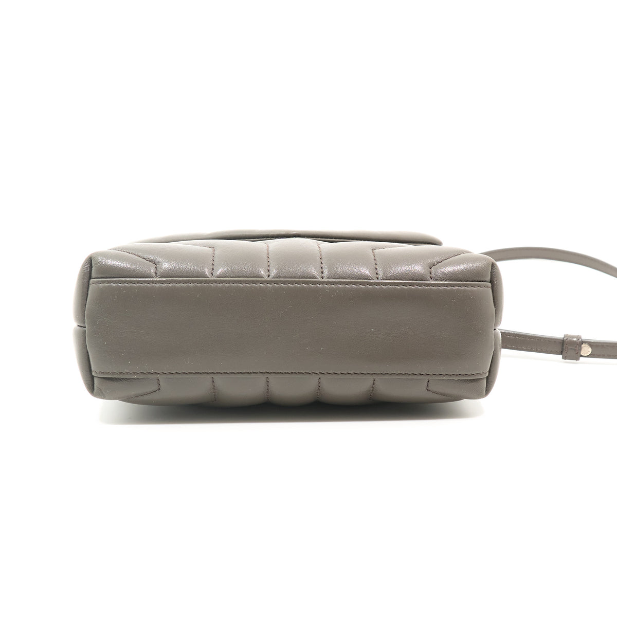 Saint Laurent Toy Lou Lou Grey Leather Crossbody Bag