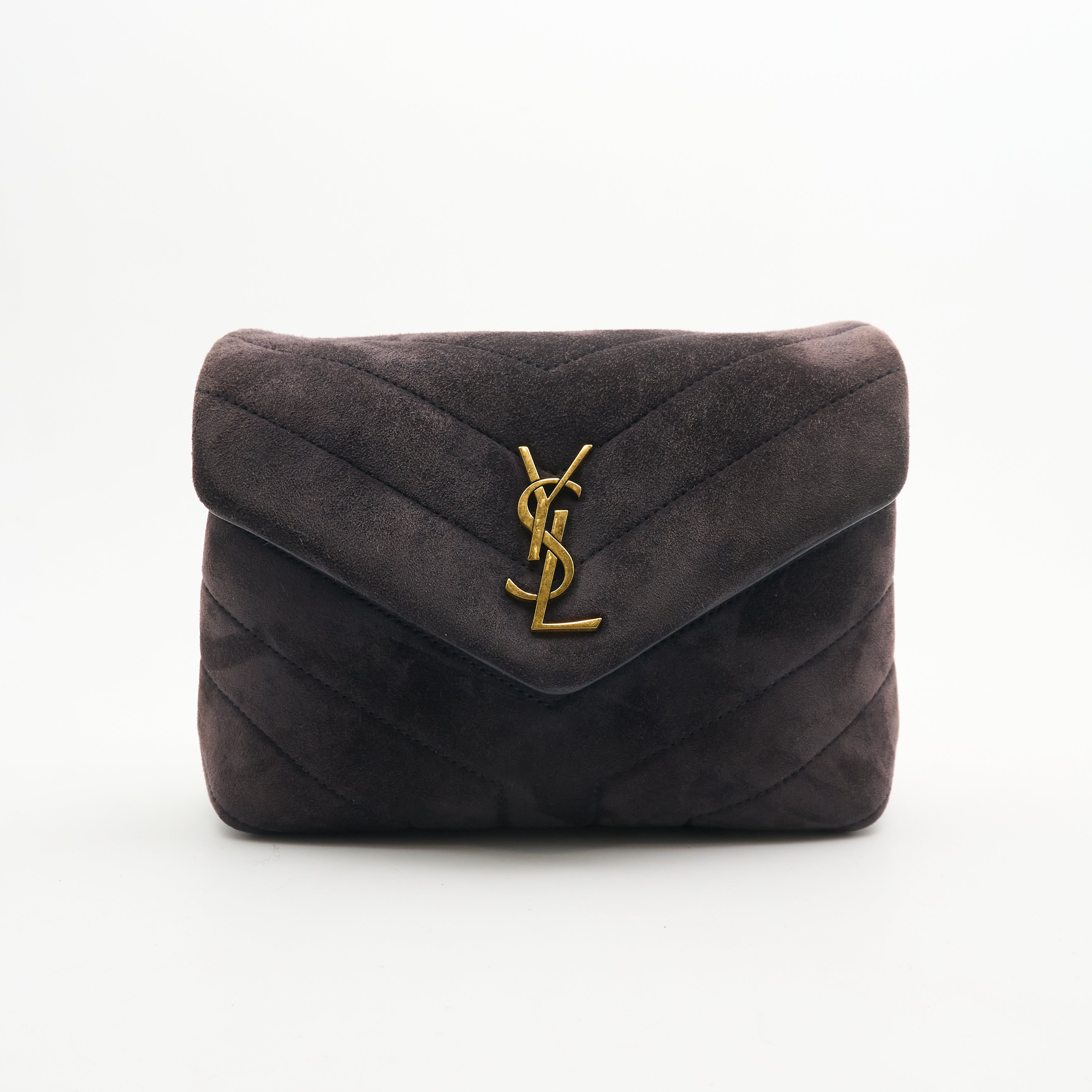 Saint Laurent Toy Loulou Navy Suede Bag
