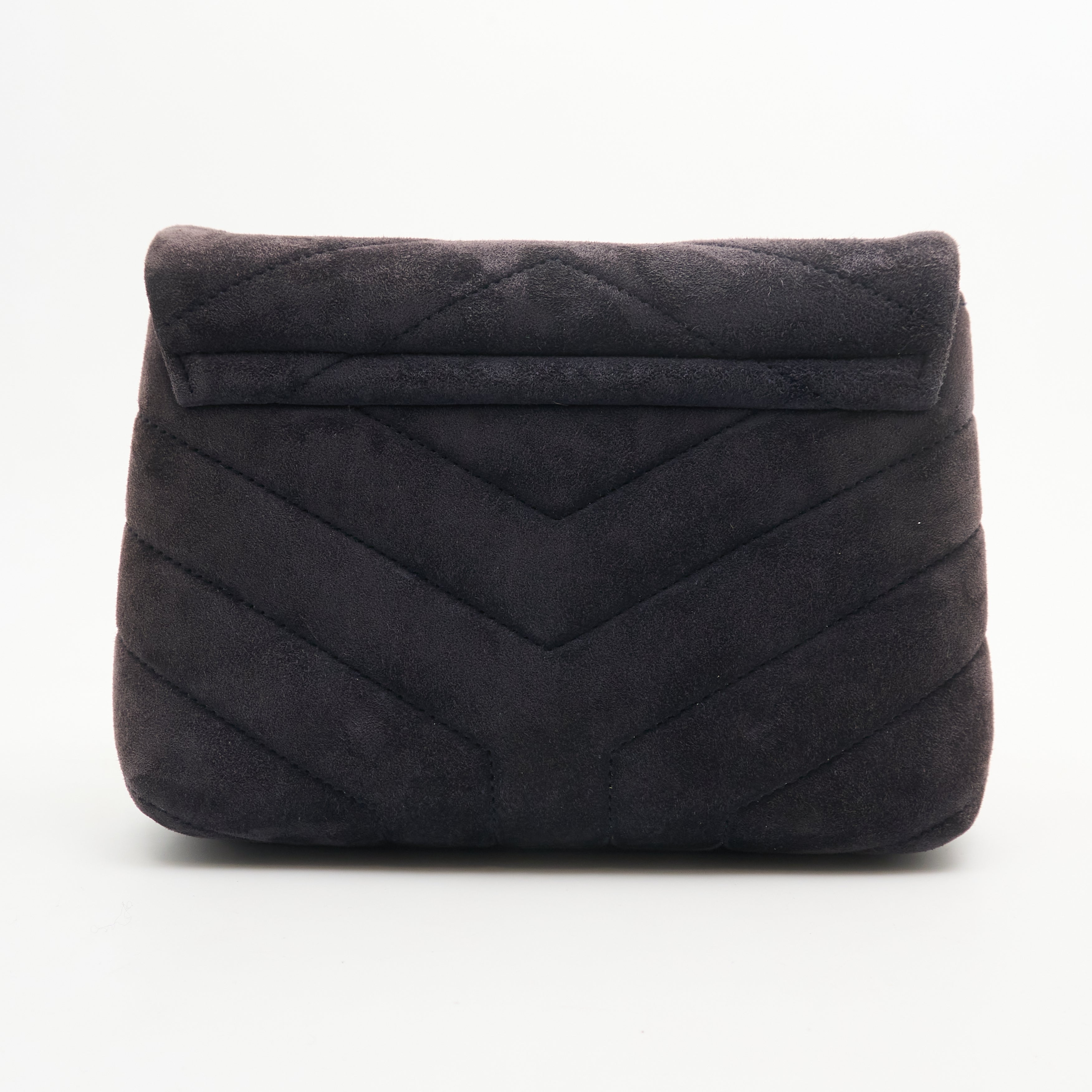 Saint Laurent Toy Loulou Navy Suede Bag