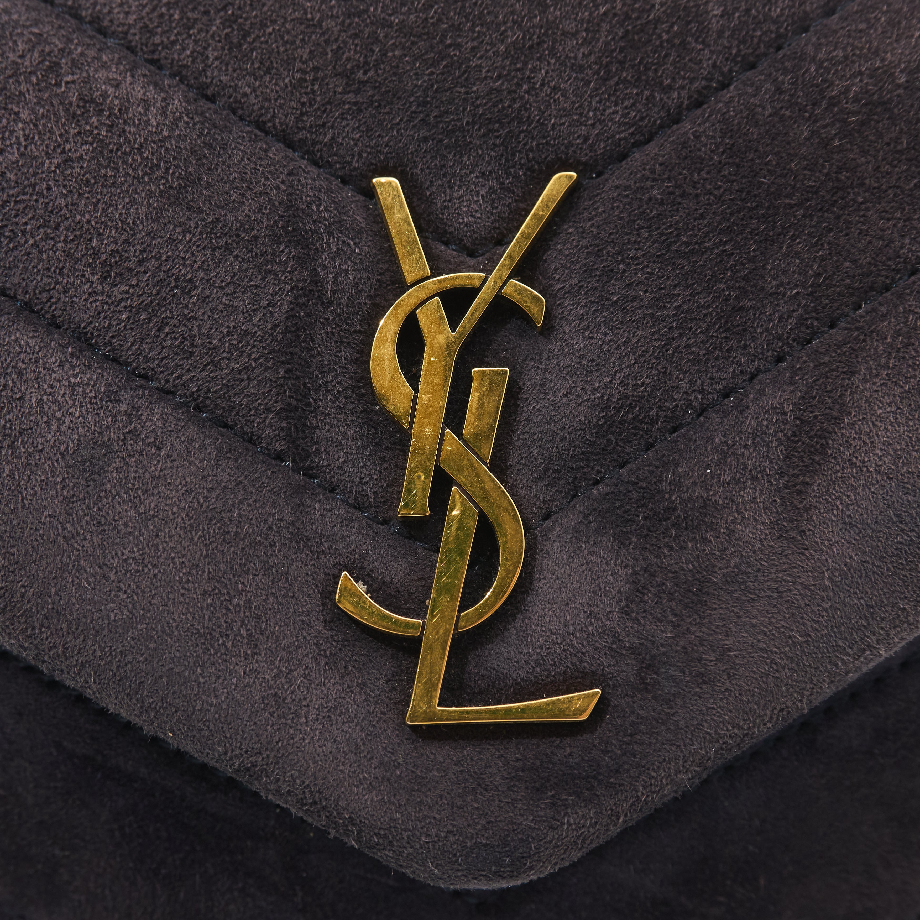 Saint Laurent Toy Loulou Navy Suede Bag