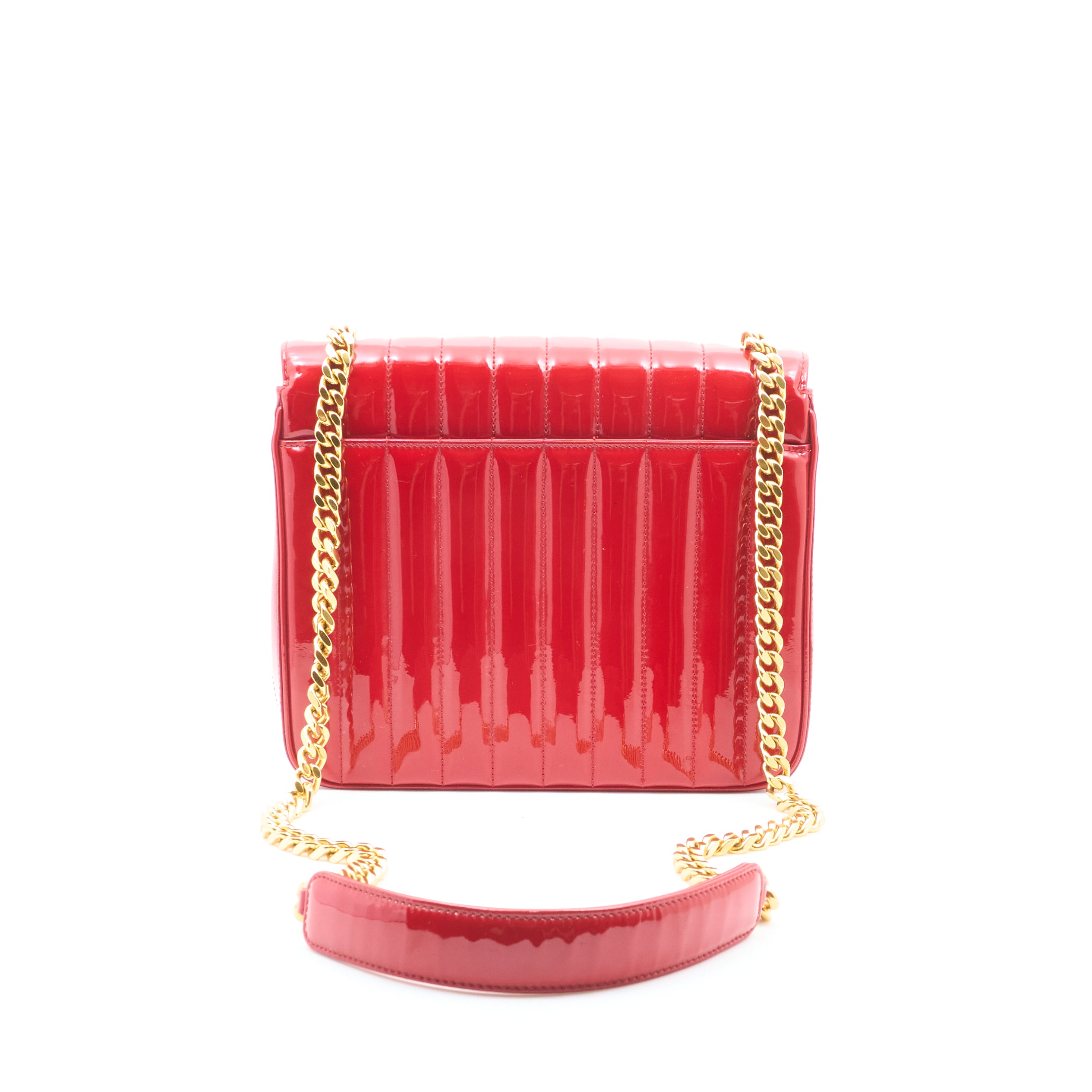 Saint Laurent Vicky Red Patent Leather Bag