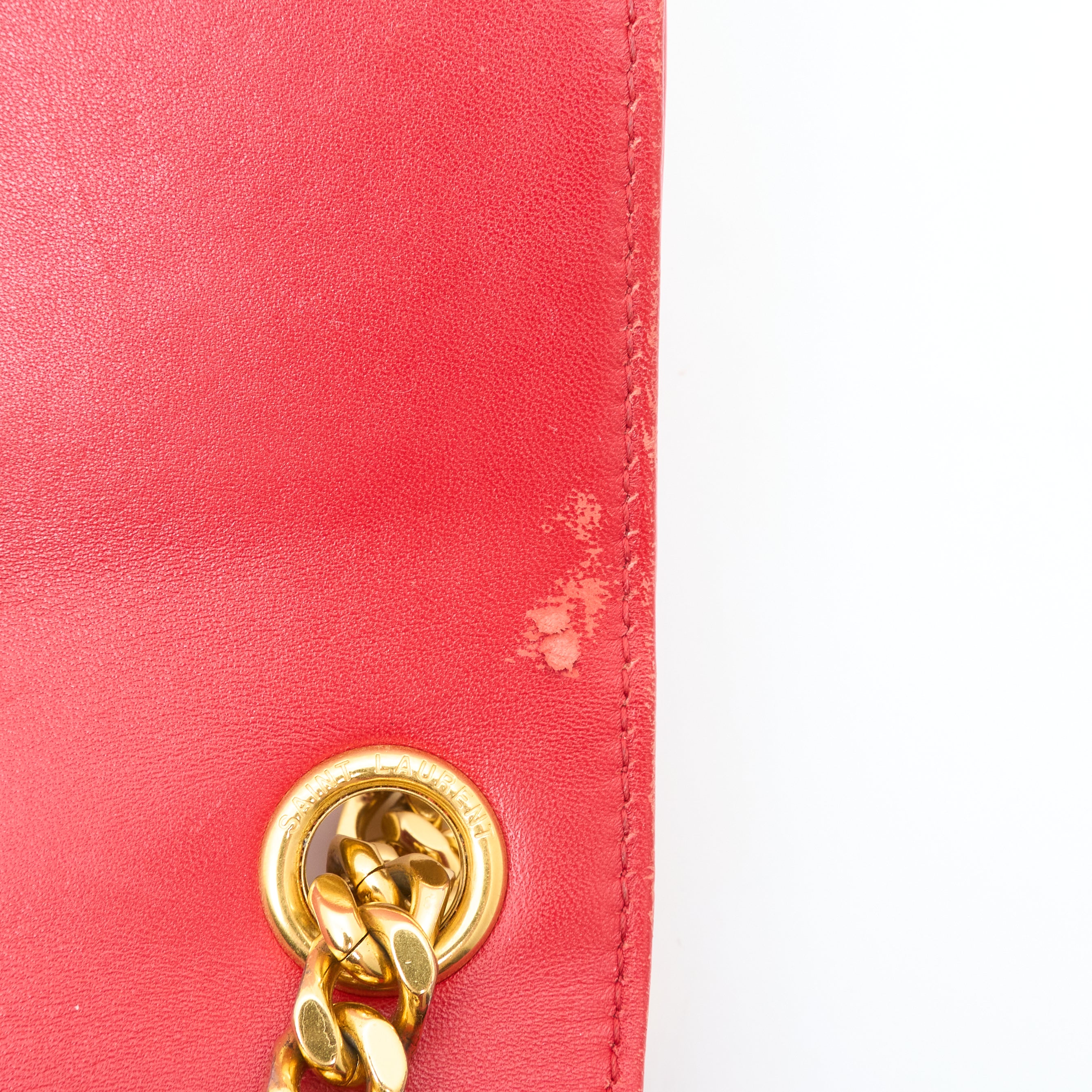 Saint Laurent Vicky Red Patent Leather Bag