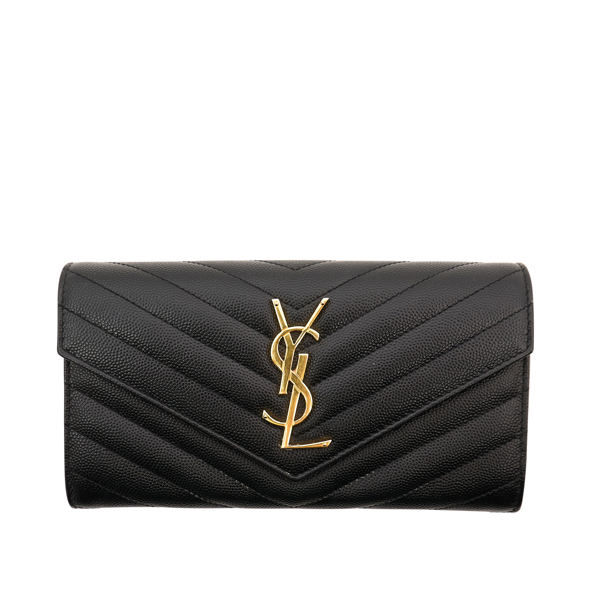 Saint Laurent Black Long Wallet