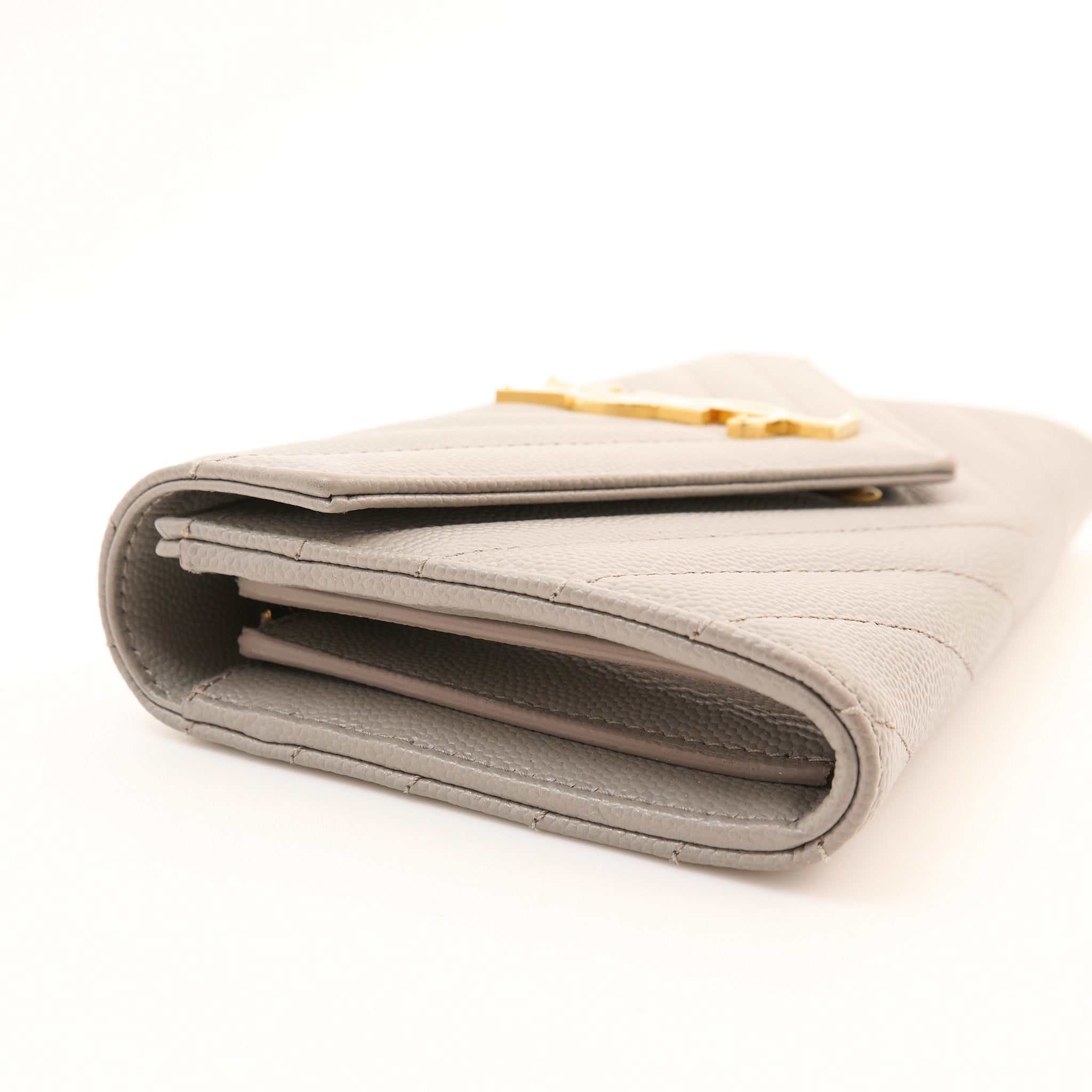 Saint Laurent Cassandre Envelope Wallet Grey