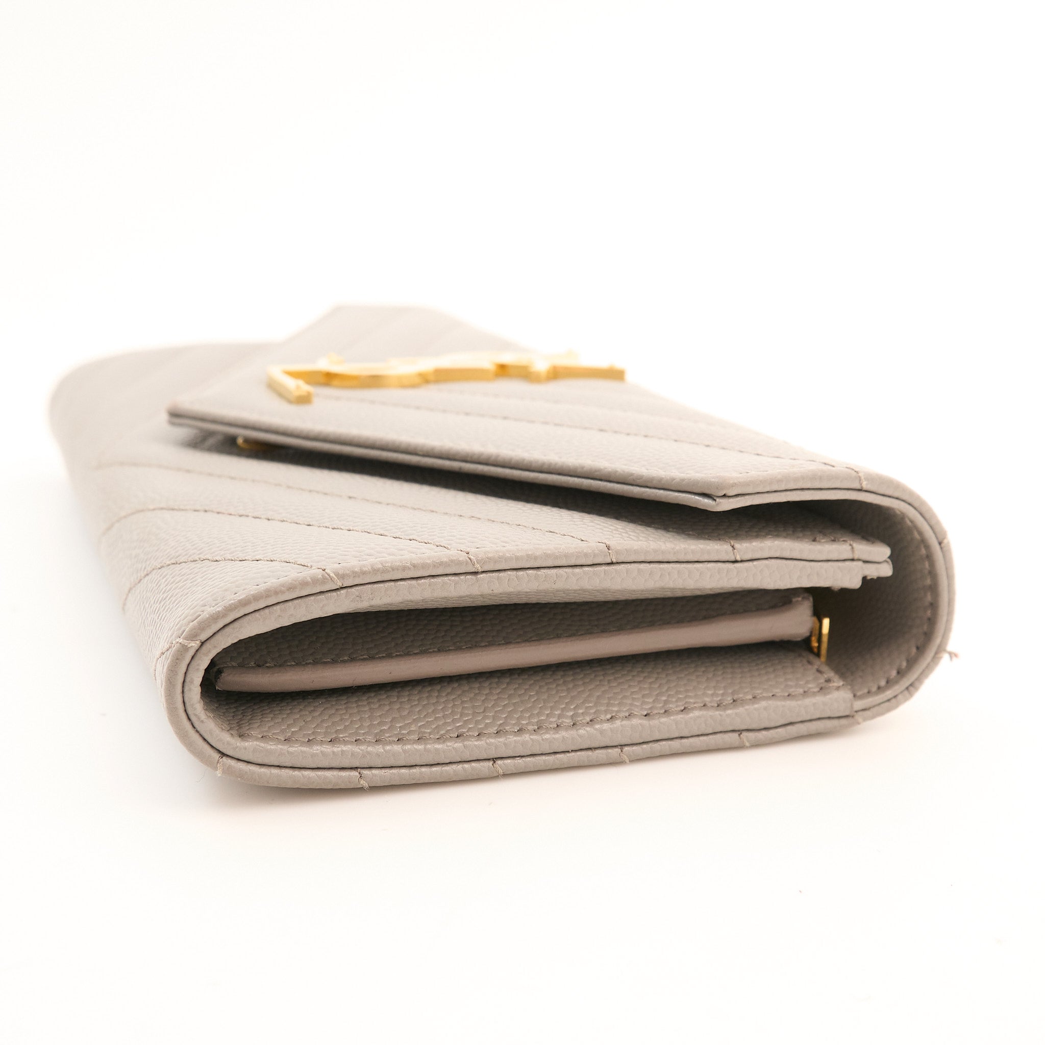 Saint Laurent Cassandre Envelope Wallet Grey