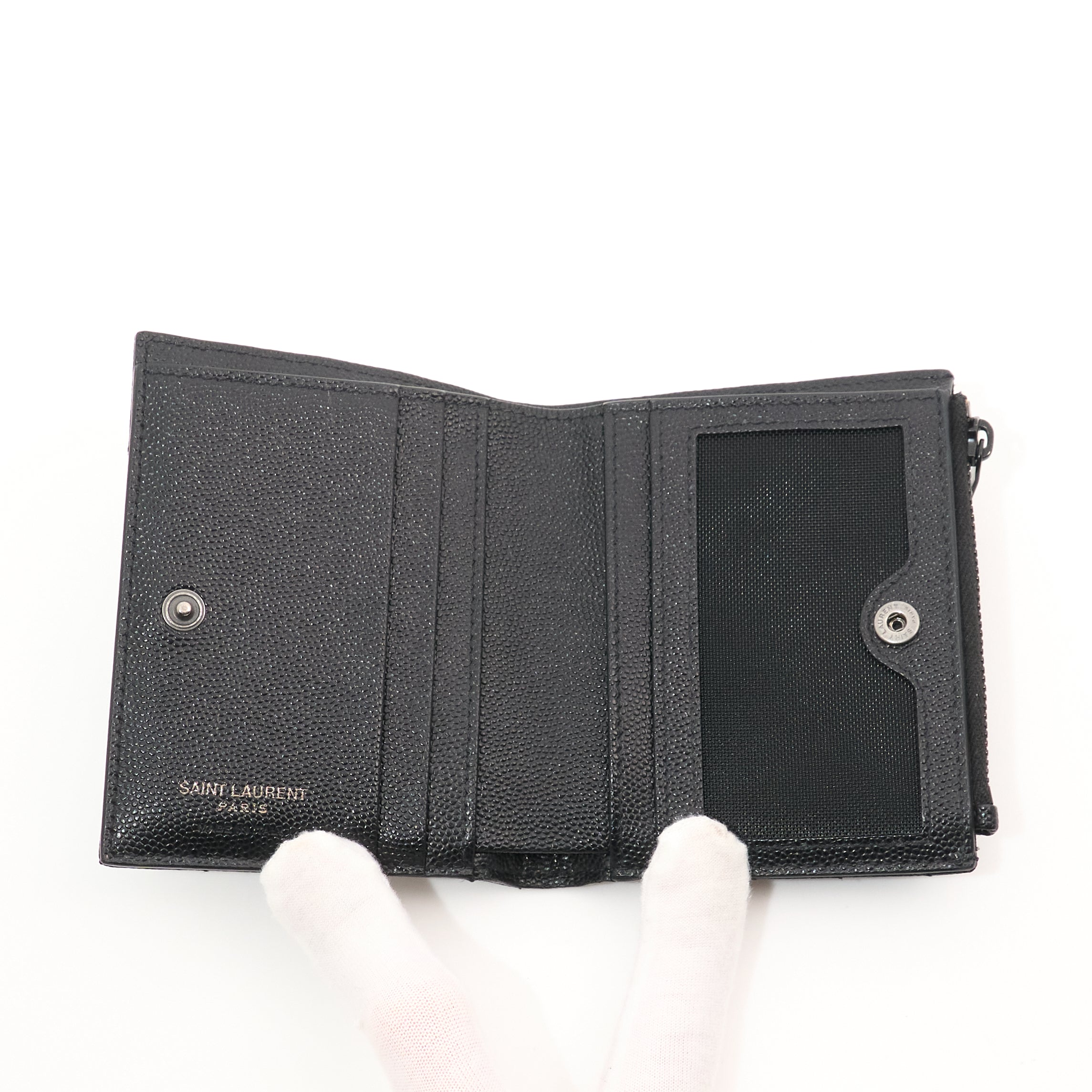 Saint Laurent Black Bi-Fold Wallet