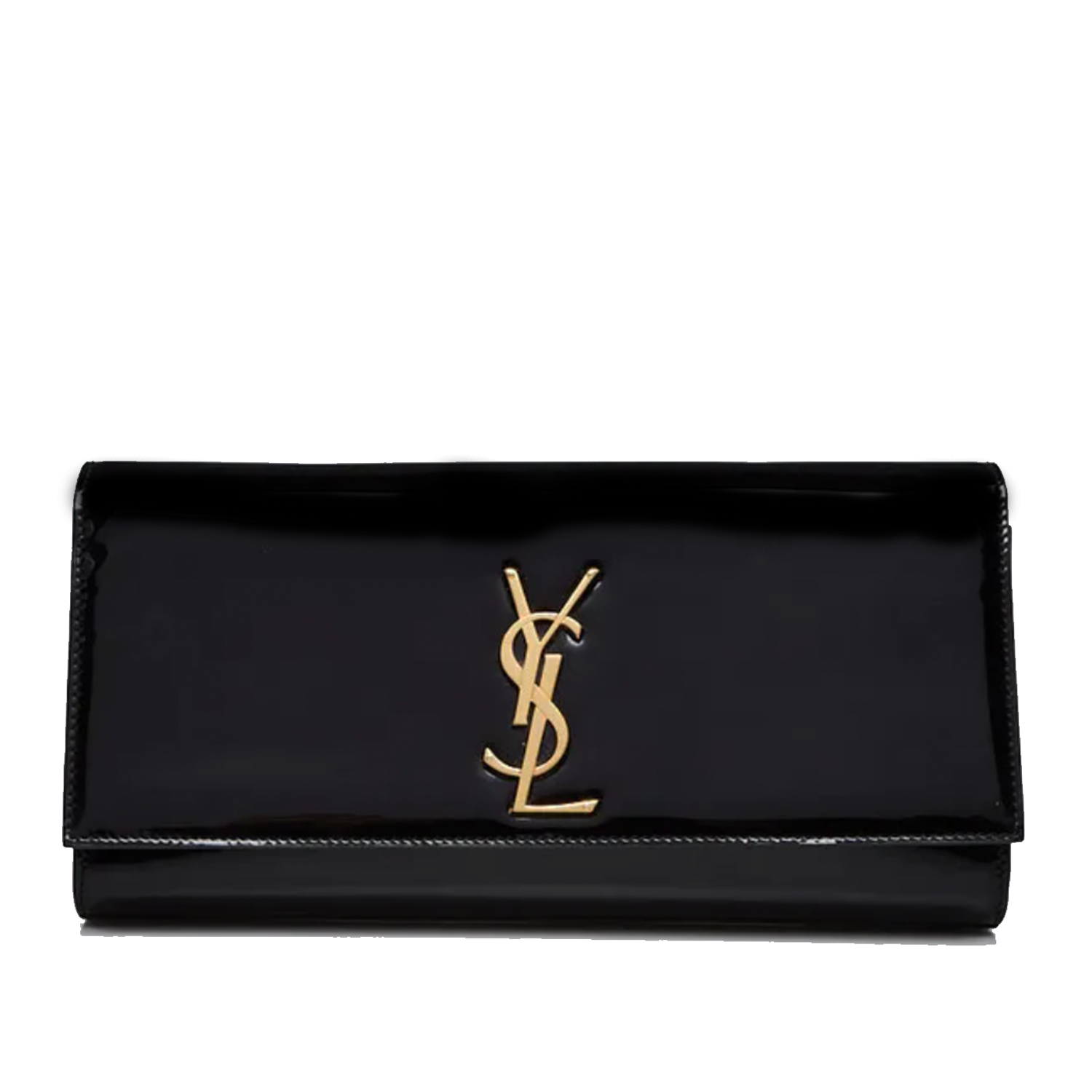 Saint Laurent YSL Black Patent Clutch