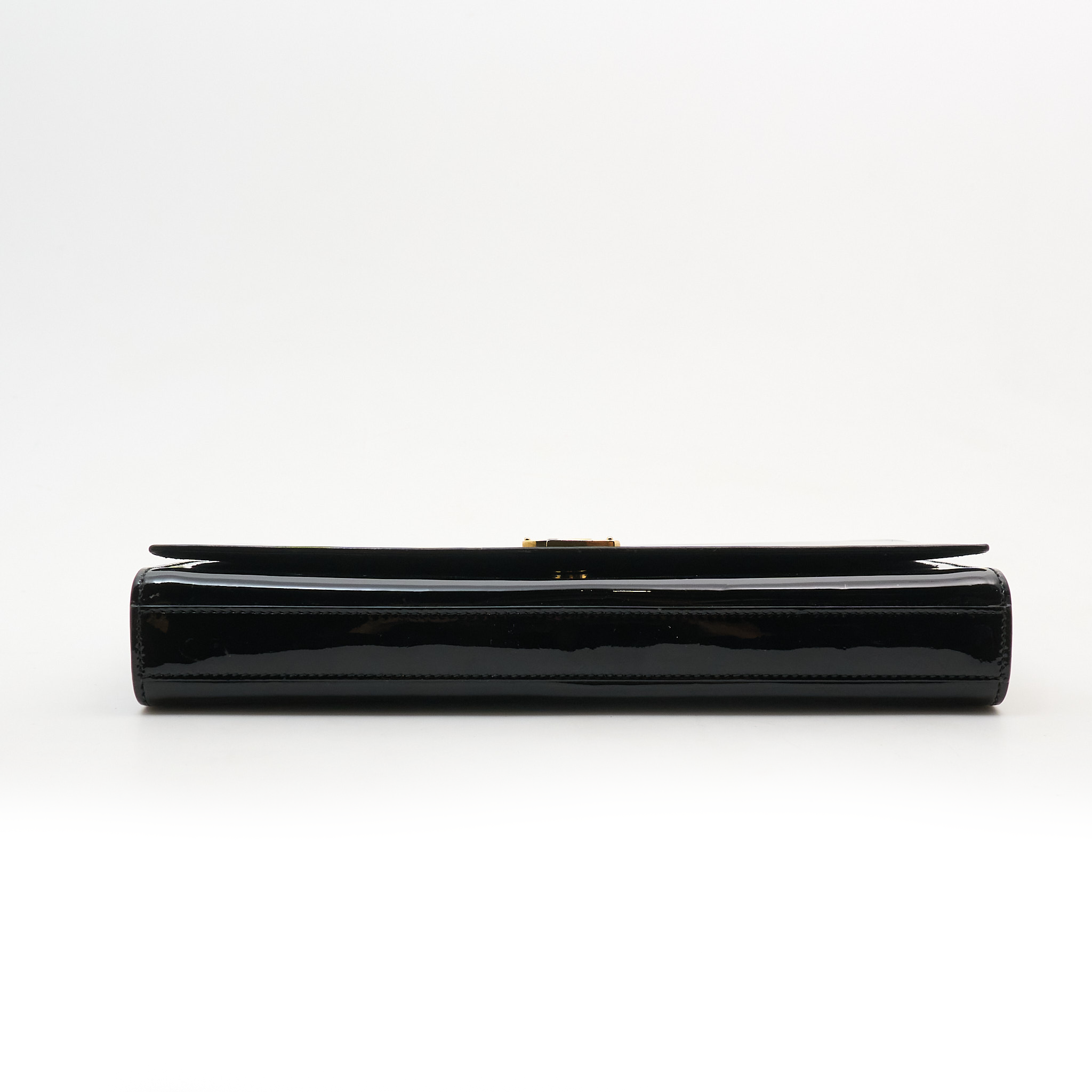 Saint Laurent YSL Black Patent Clutch