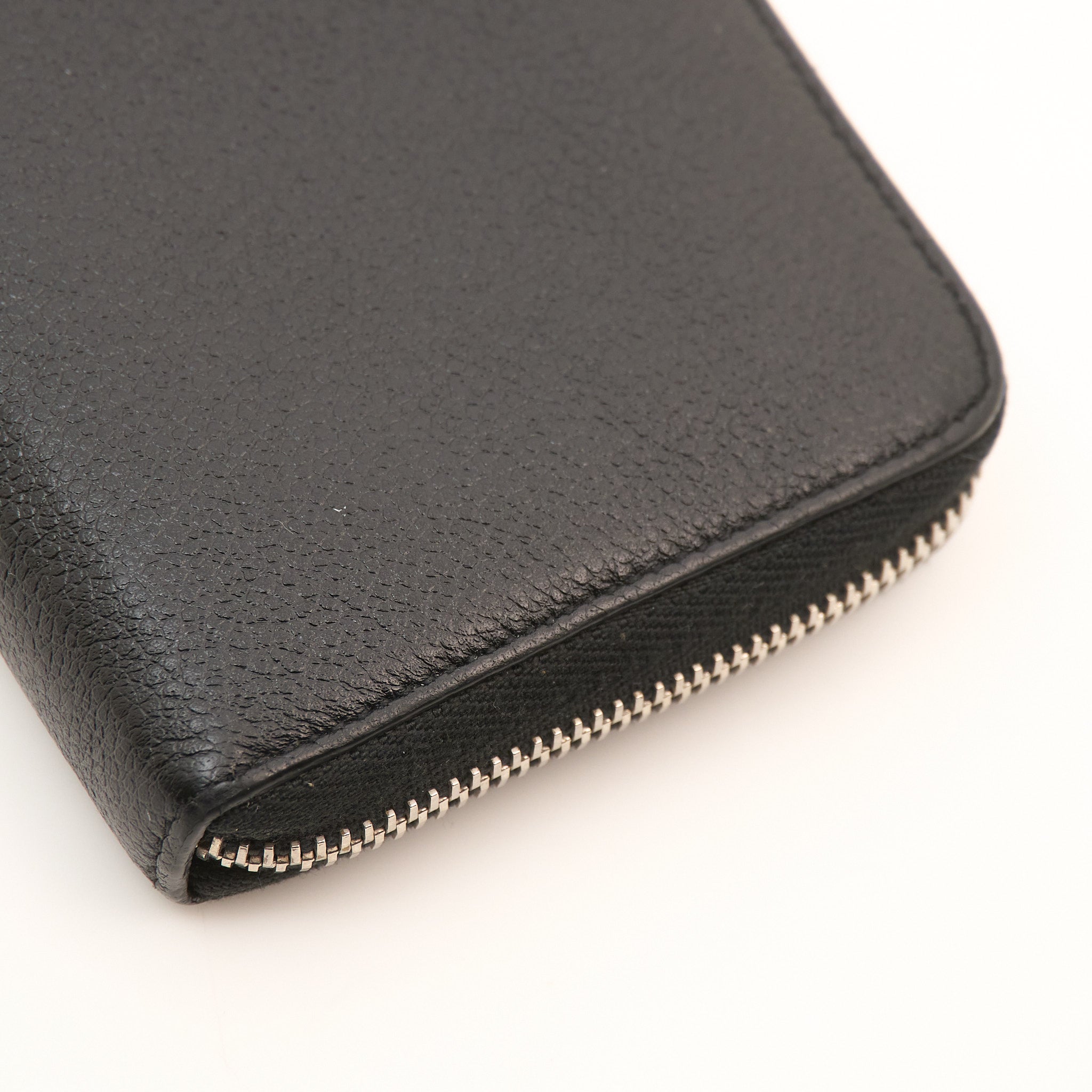 Saint Laurent Black Zip Around Wallet