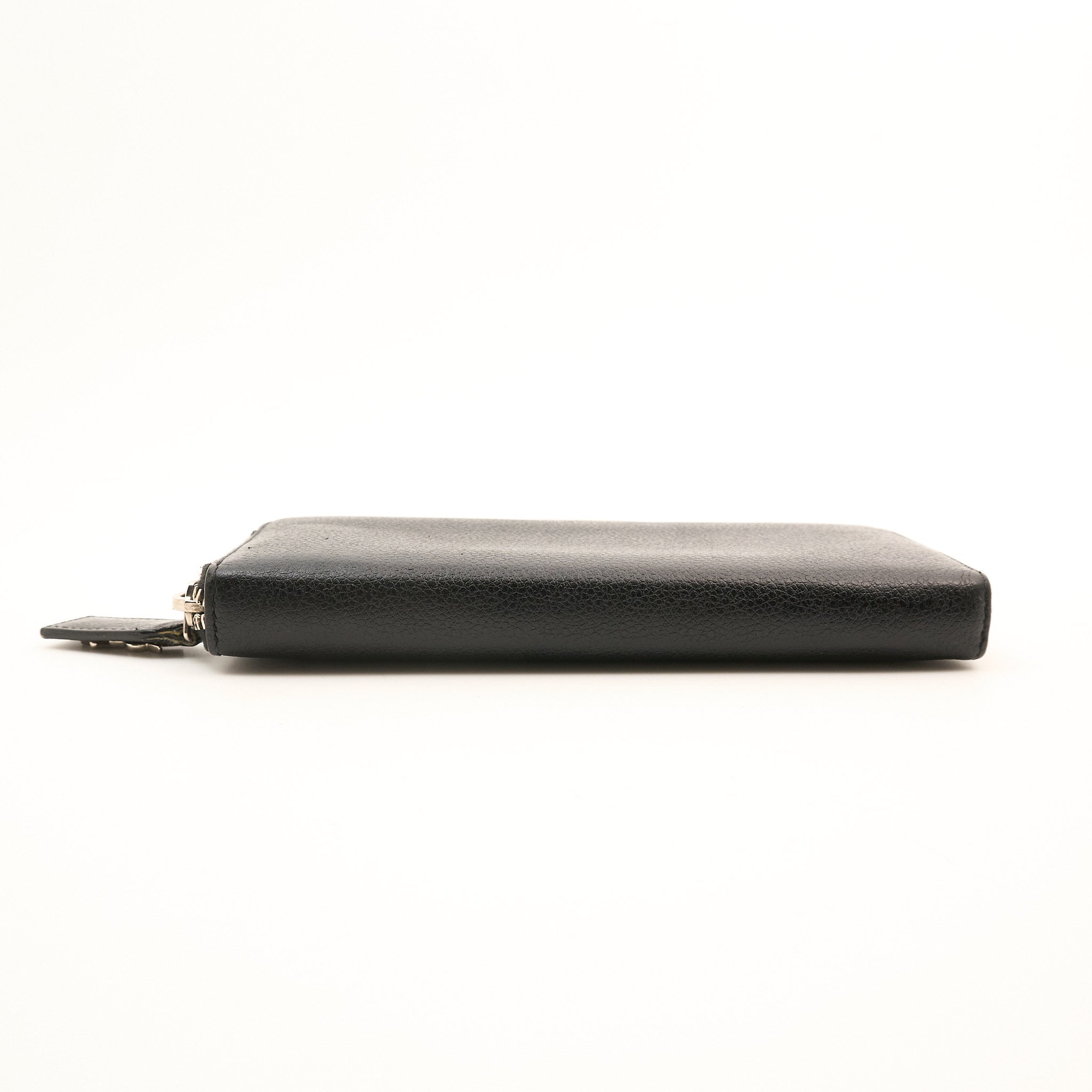 Saint Laurent Black Zip Around Wallet