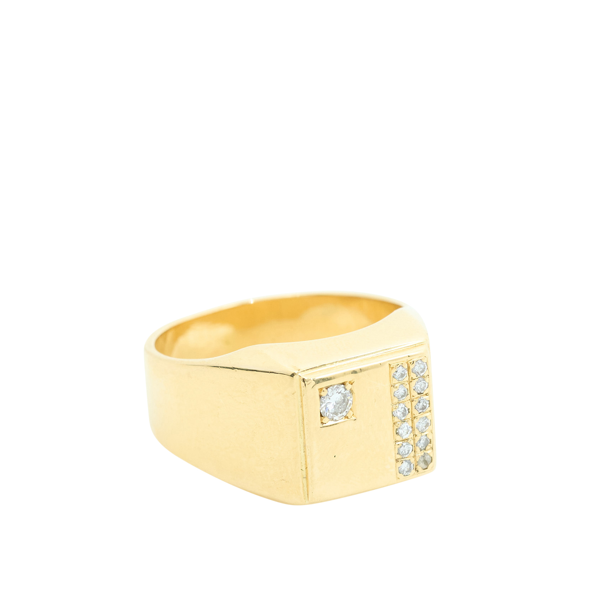 18ct Gold & Diamond Signet Ring