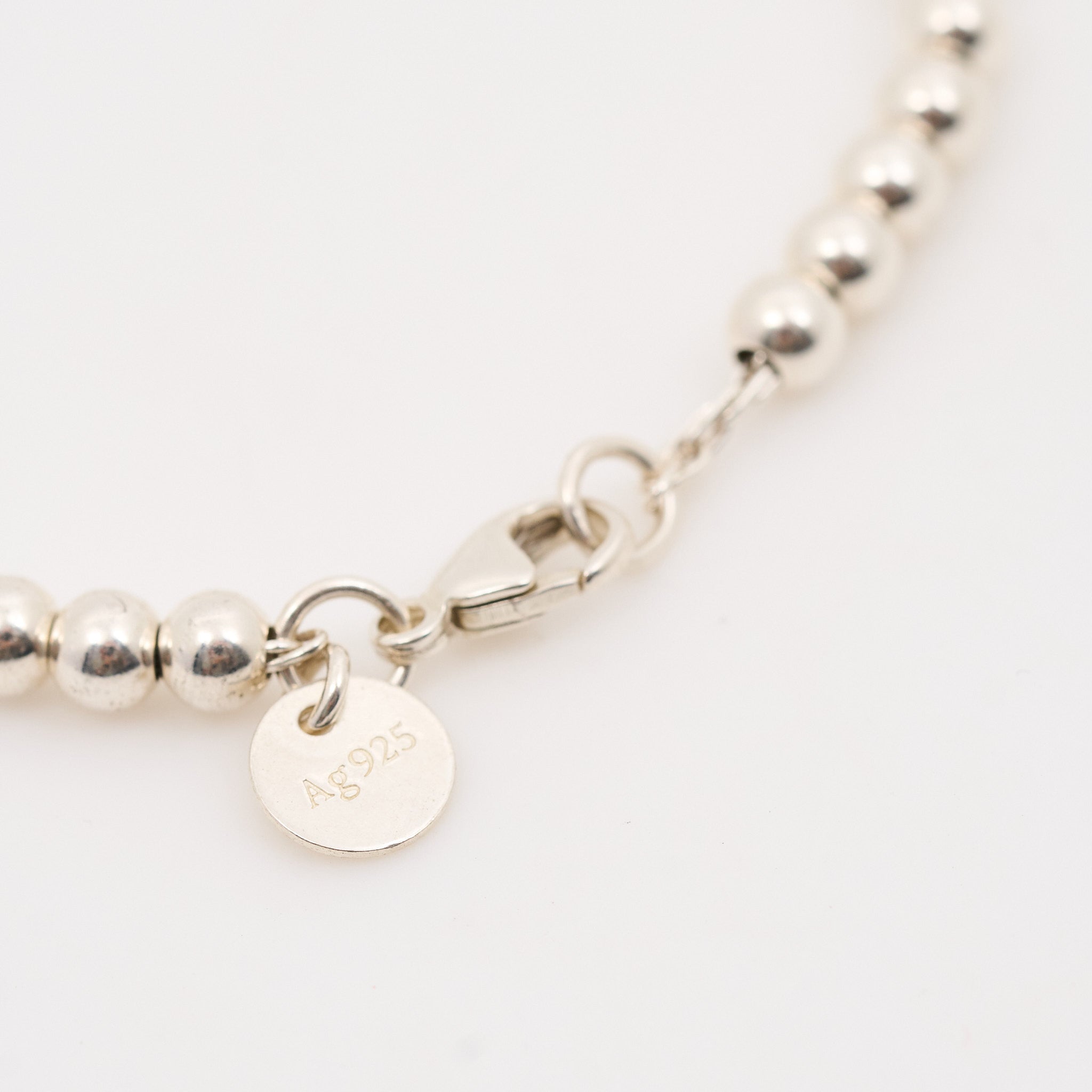 Tiffany & Co Blue Heart Tag Bead Bracelet