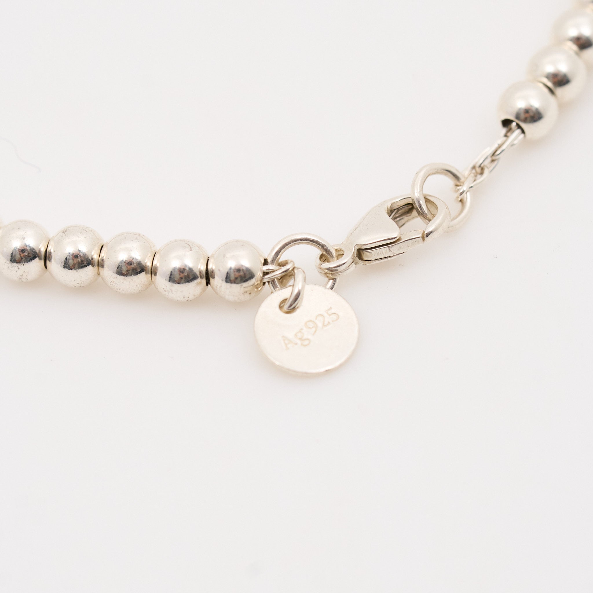 Tiffany & Co Blue Heart Tag Bead Bracelet