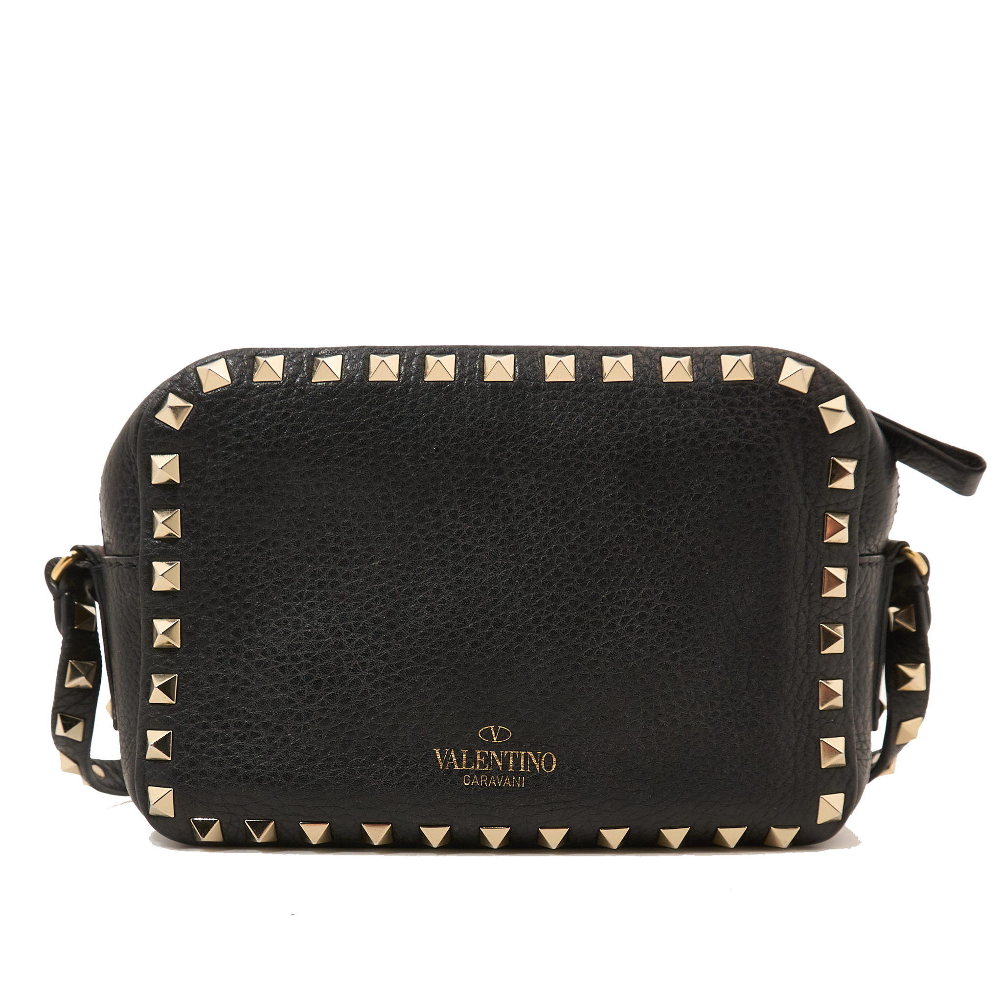 Valentino Garavani Black Rockstud Camera Bag