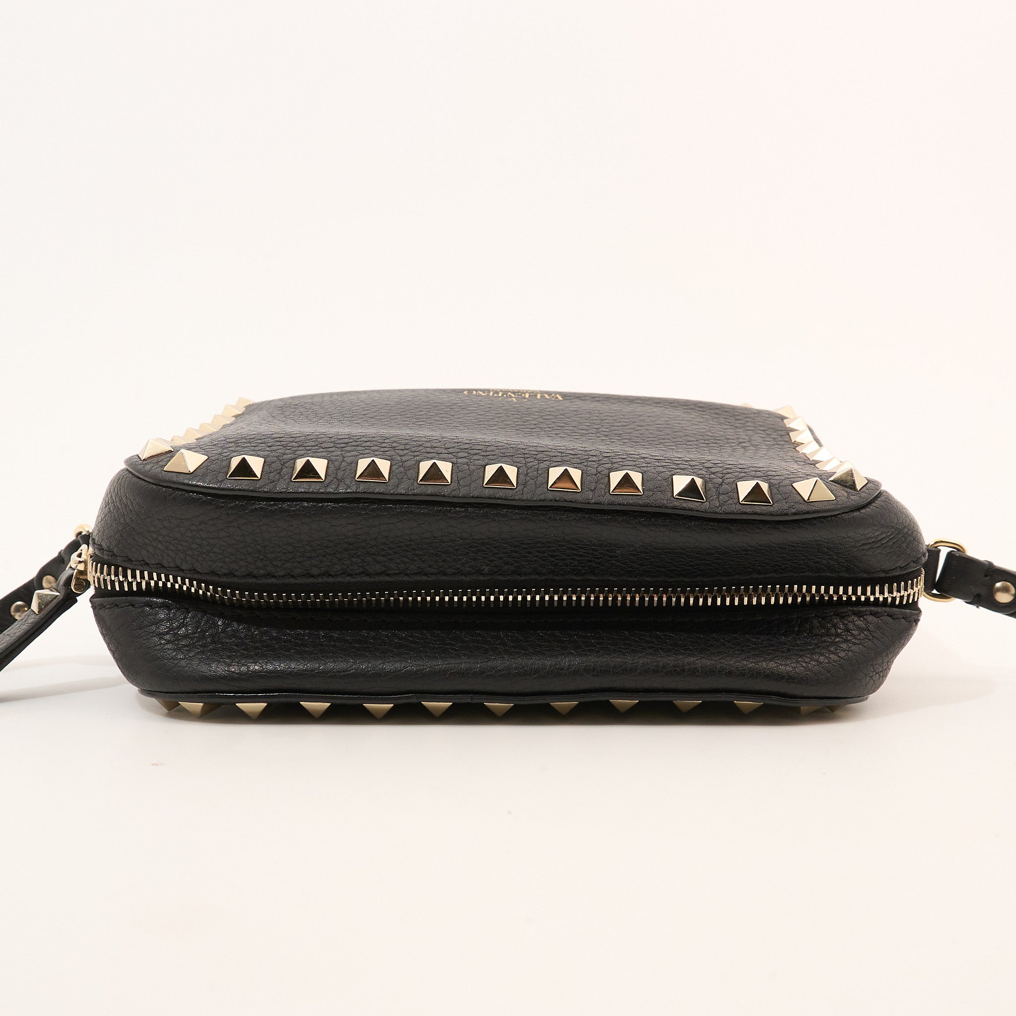 Valentino Garavani Black Rockstud Camera Bag