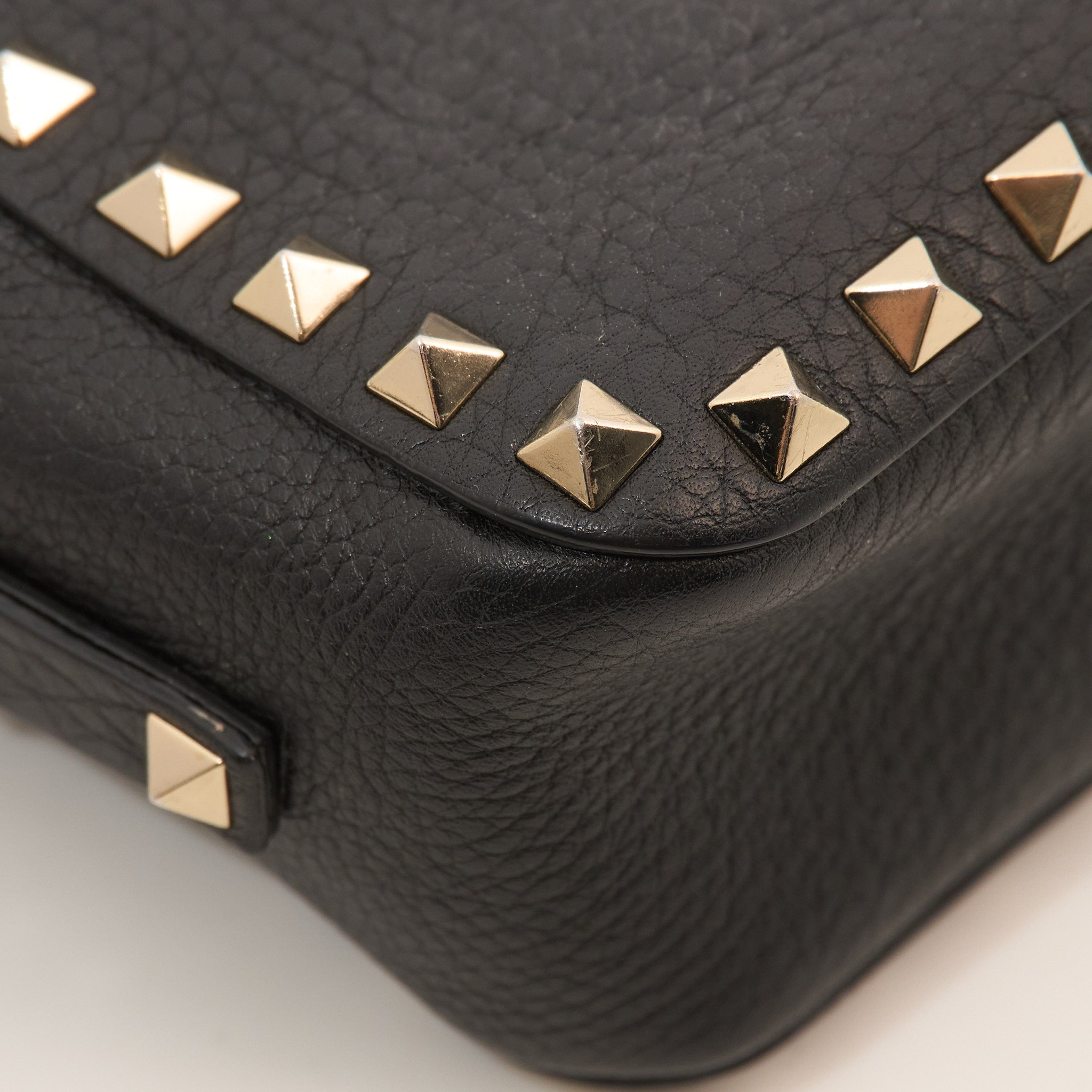 Valentino Garavani Black Rockstud Camera Bag