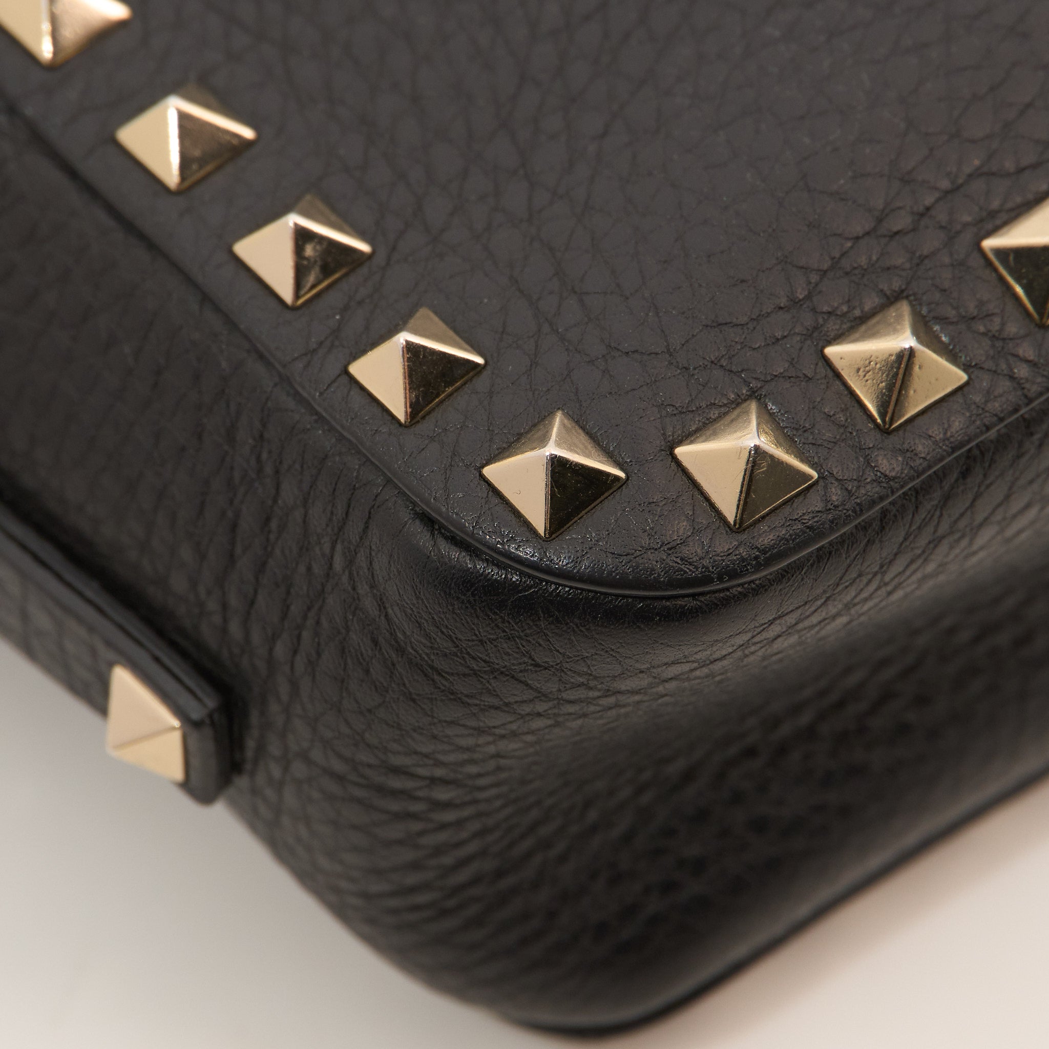 Valentino Garavani Black Rockstud Camera Bag