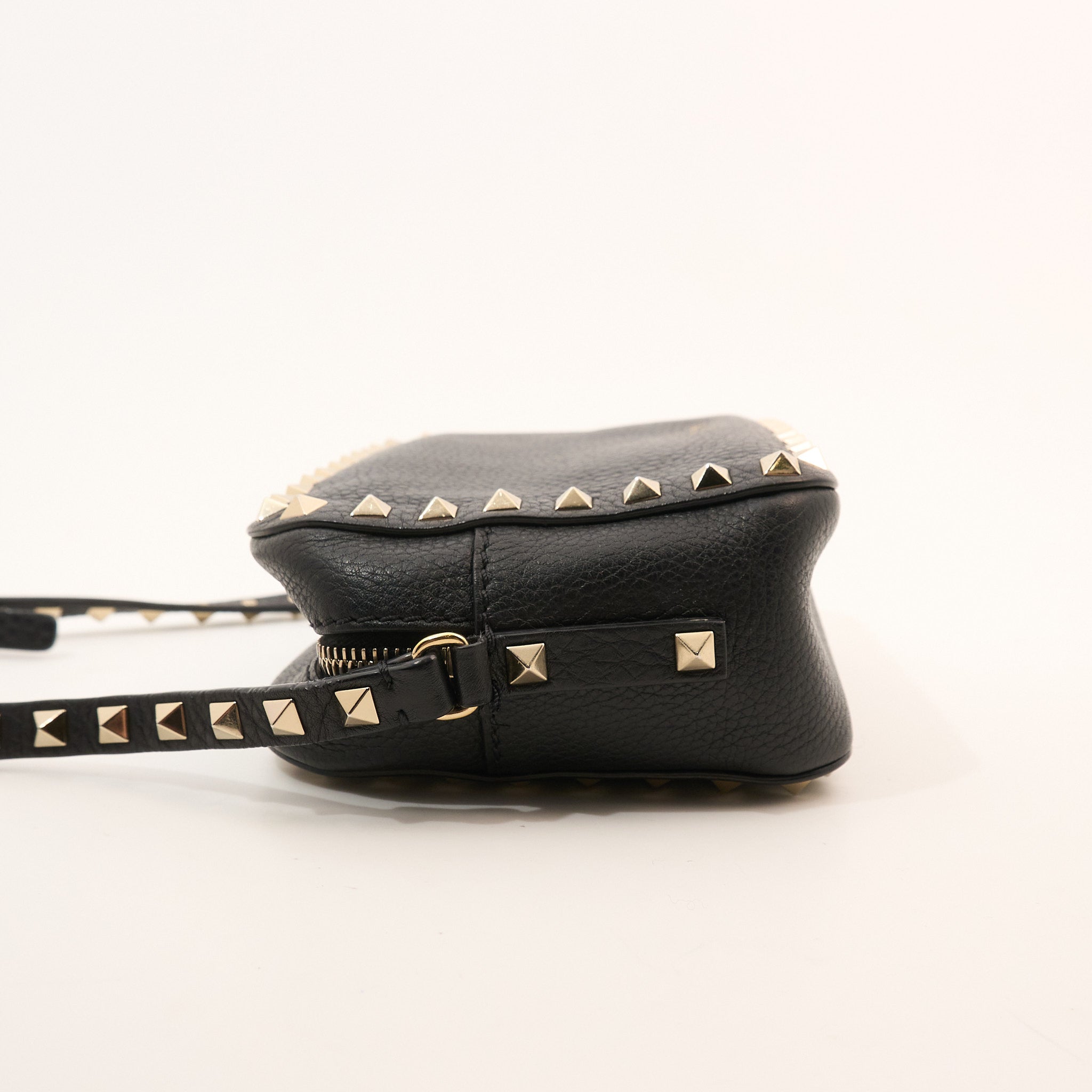 Valentino Garavani Black Rockstud Camera Bag