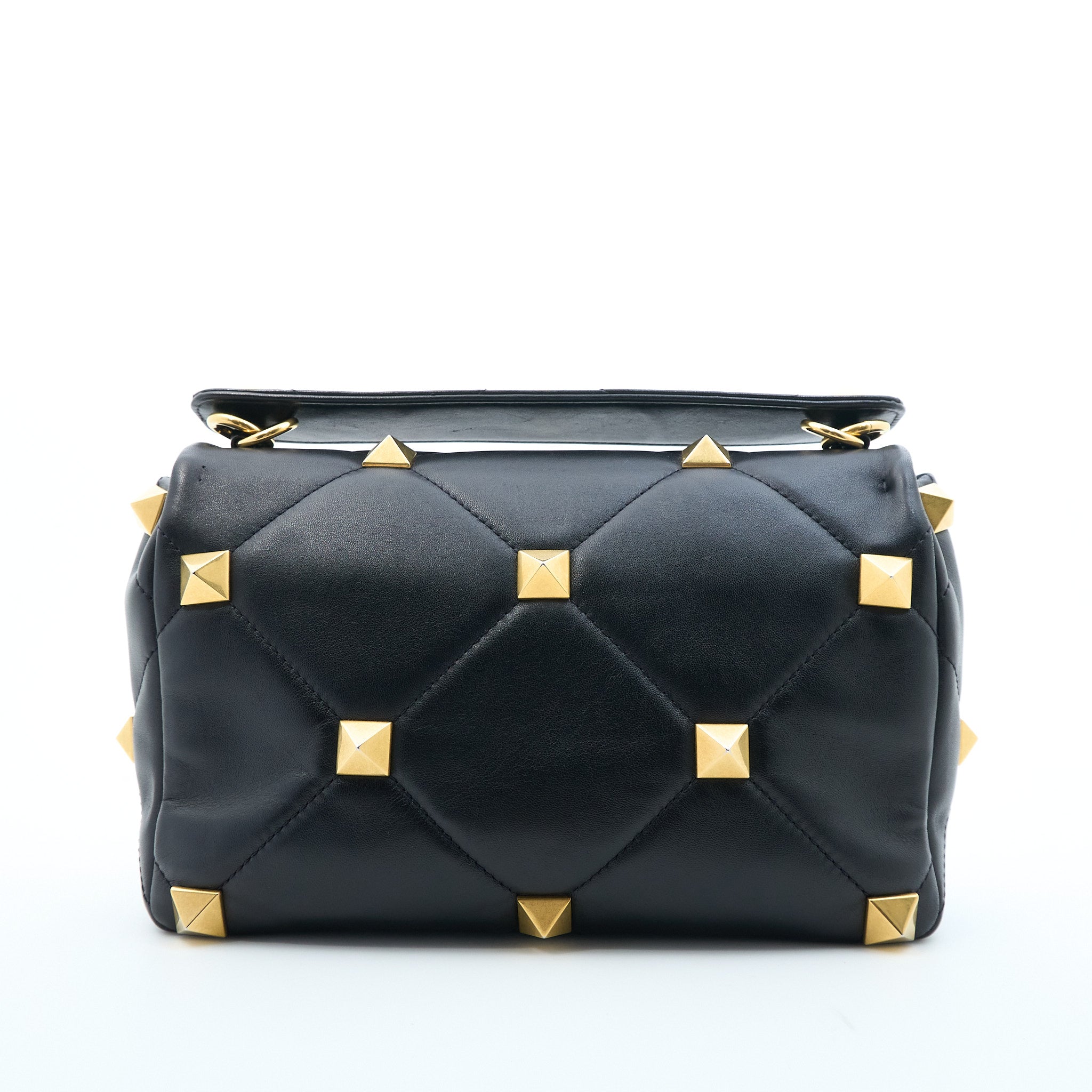 Valentino Leather Roman Stud Shoulder Bag