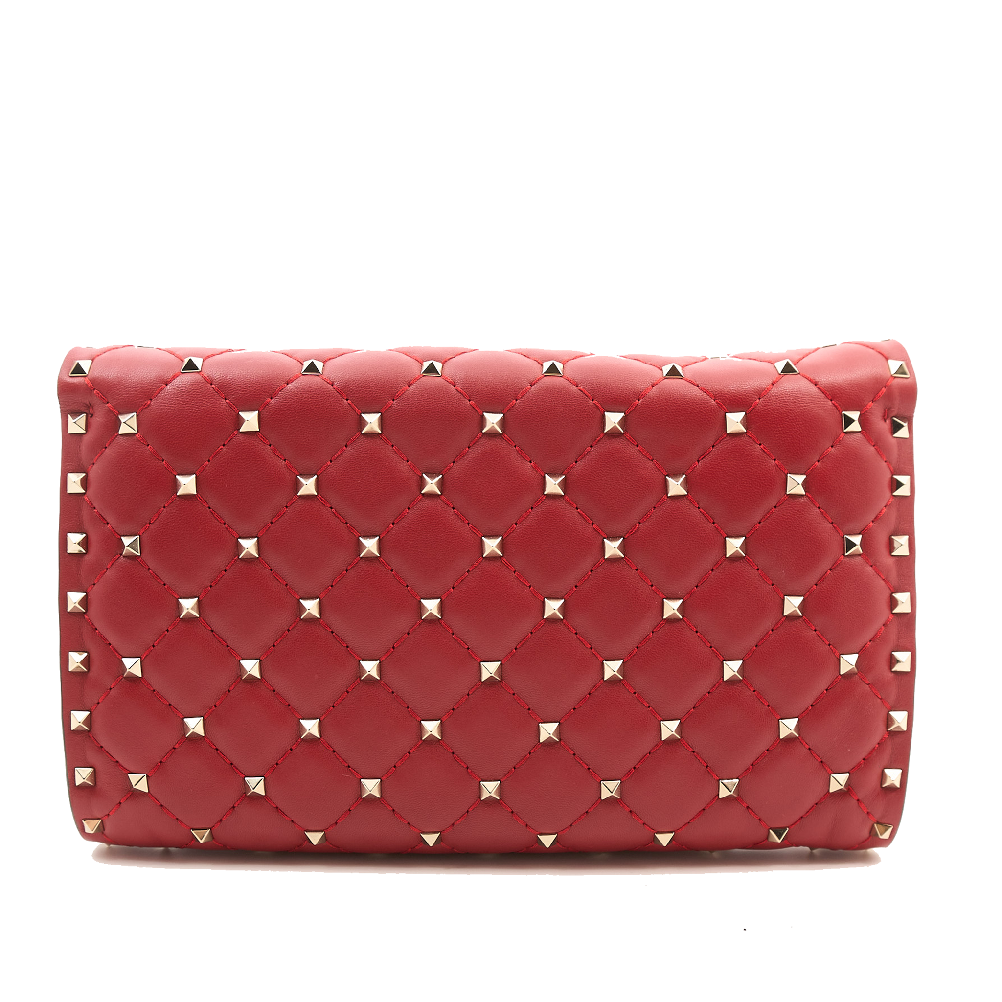 Valentino Garavani Rockstud Red Leather Shoulder Bag