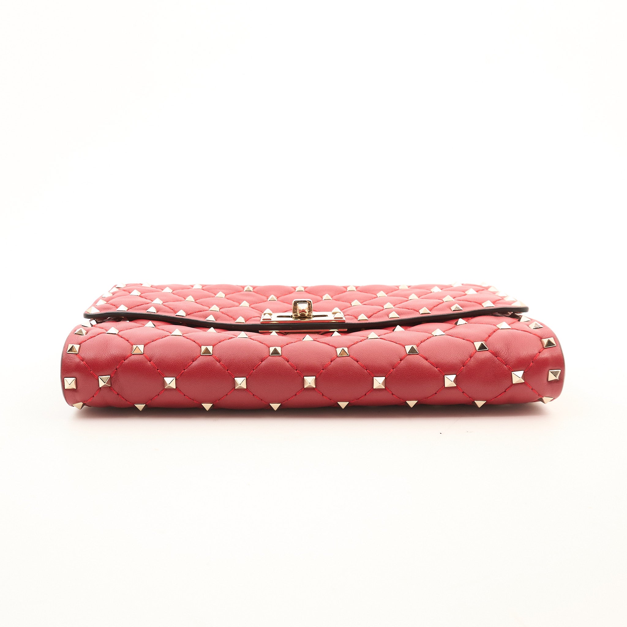 Valentino Garavani Rockstud Red Leather Shoulder Bag