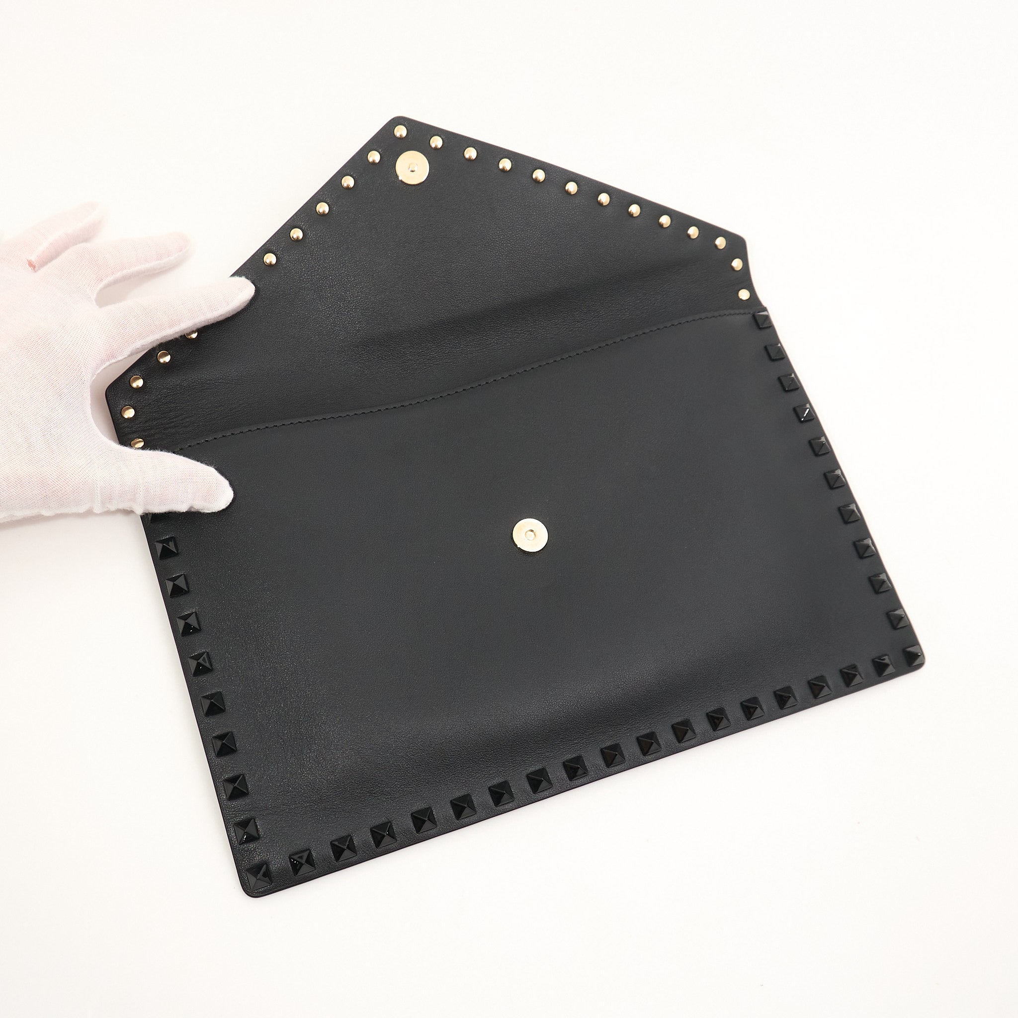 Valentino Garavani Rockstud Black Clutch