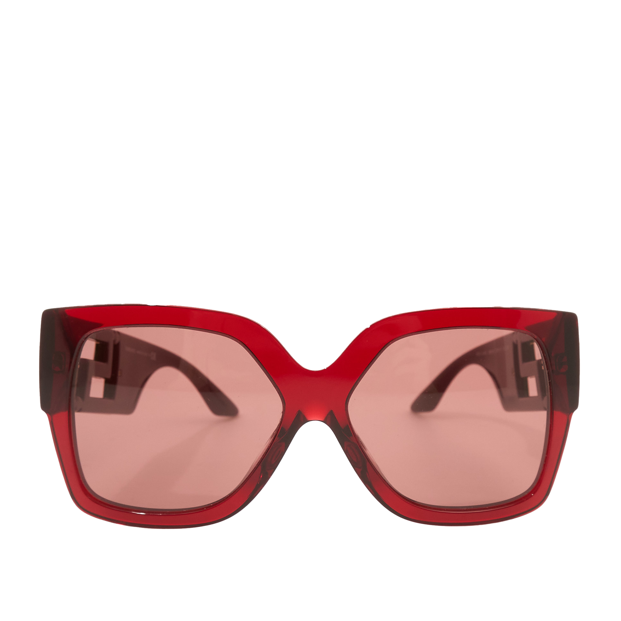 Versace Red Geometric Sunglasses