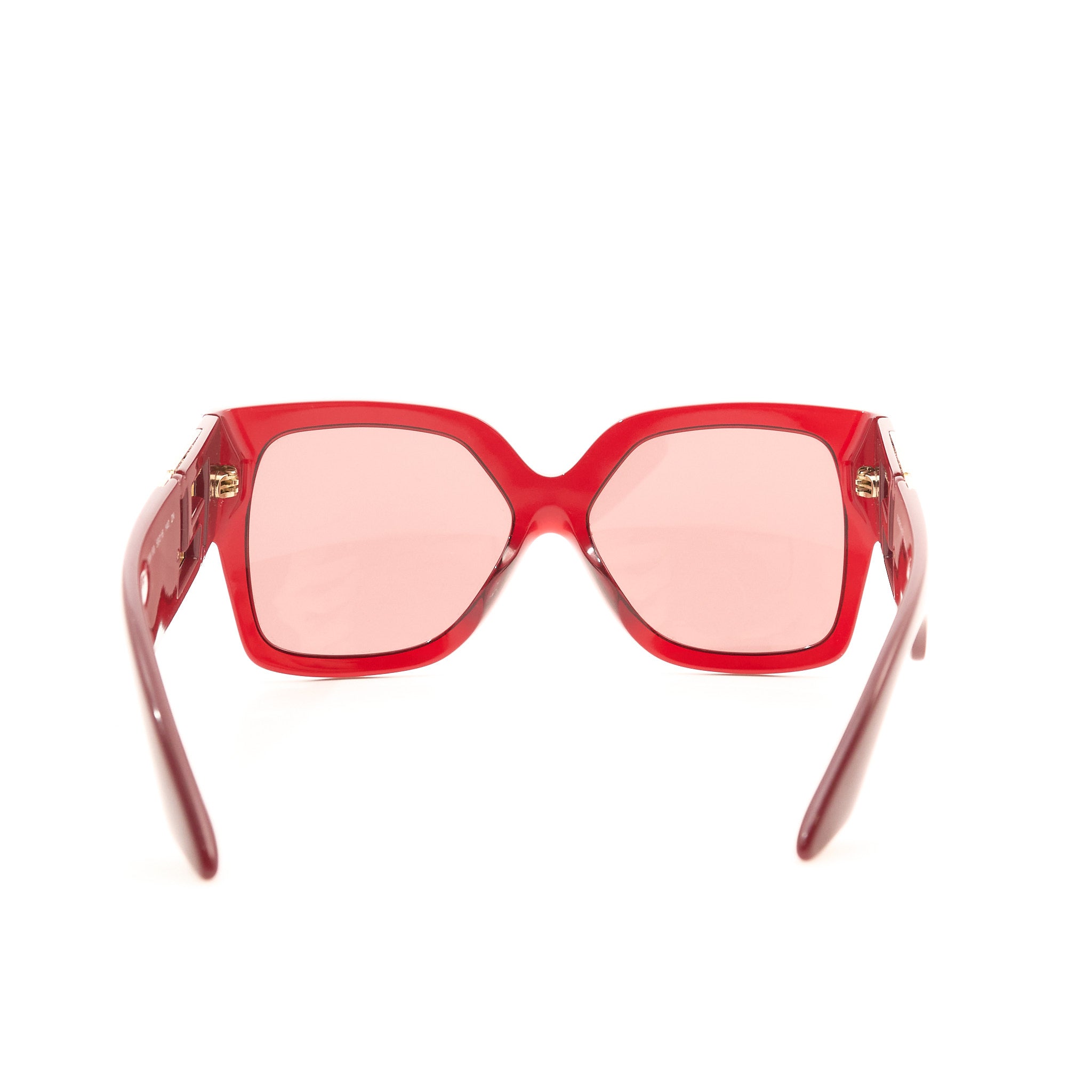 Versace Red Geometric Sunglasses