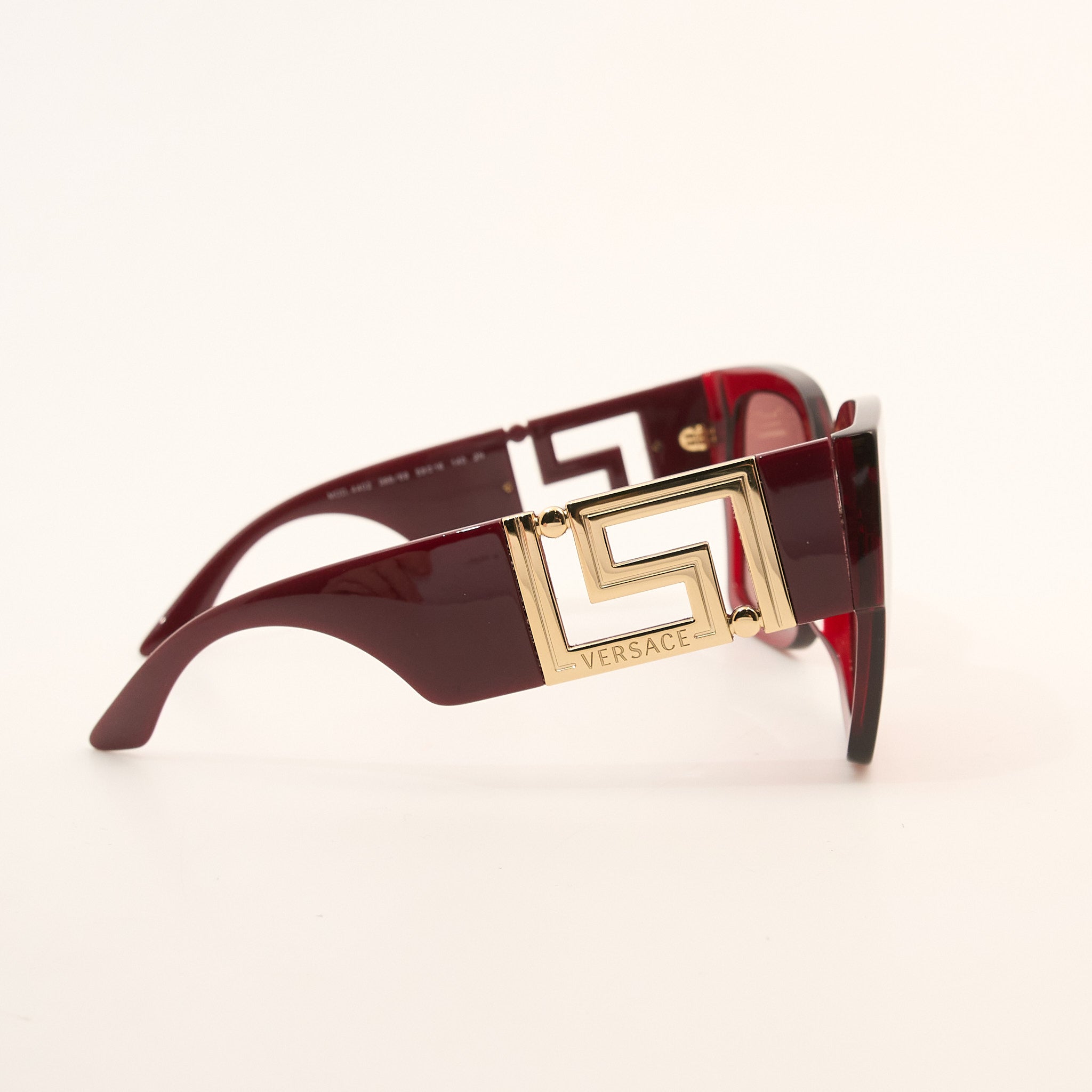 Versace Red Geometric Sunglasses