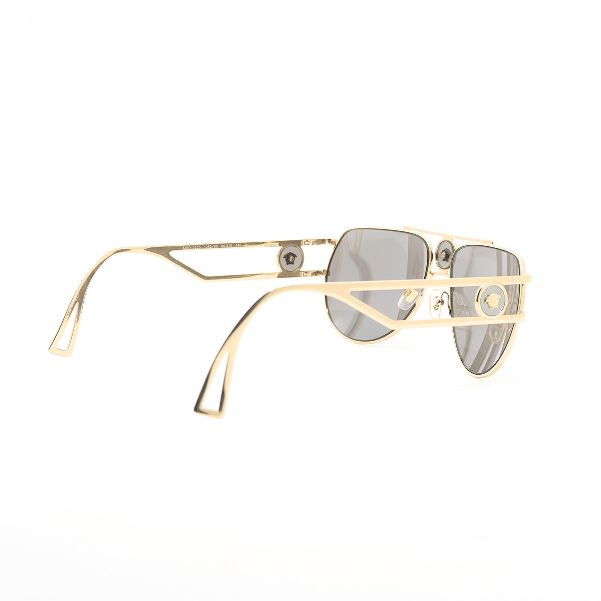 Versace Gold Silver Mirror Pilot Sunglasses