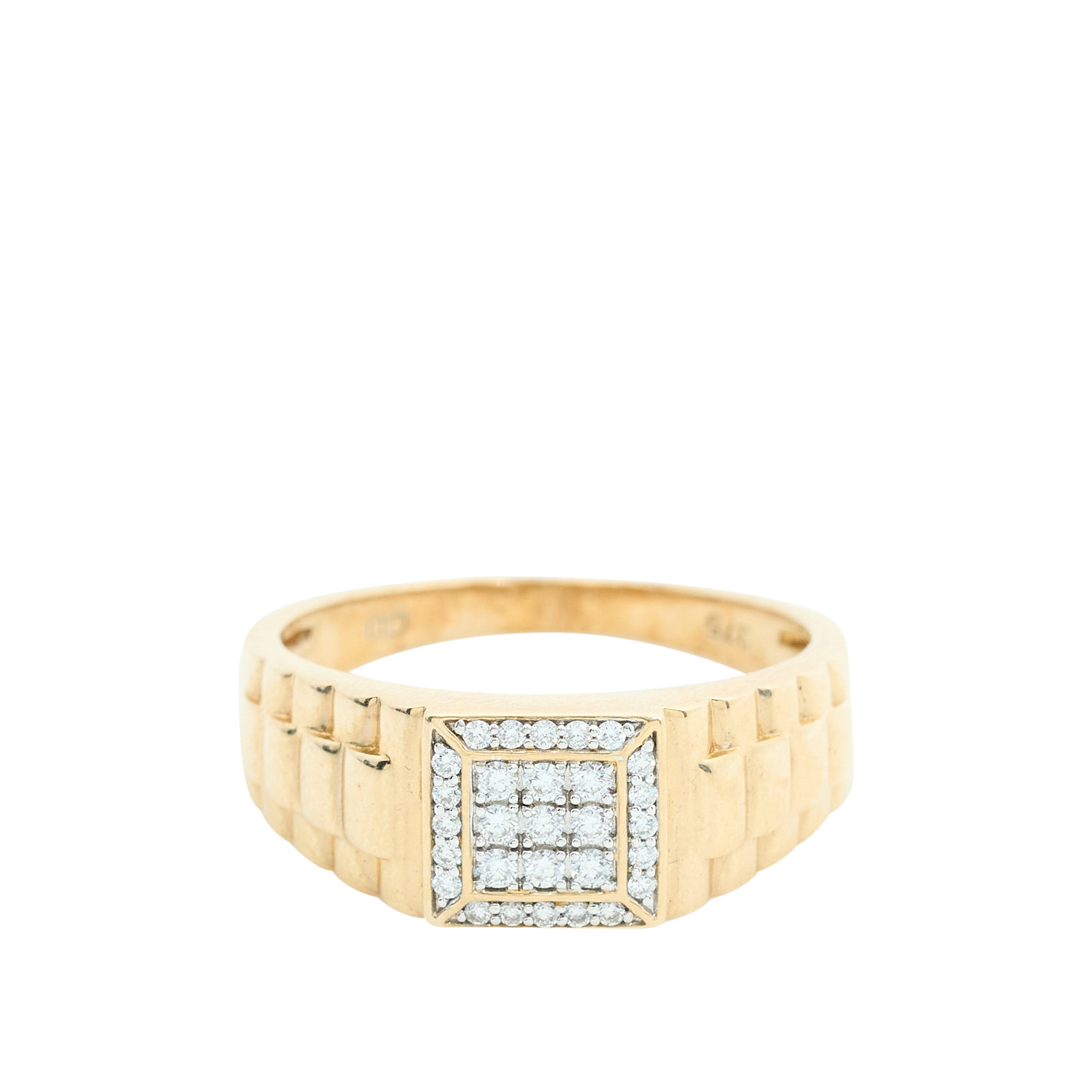 Zamels 9ct Yellow Gold & Diamond Ring
