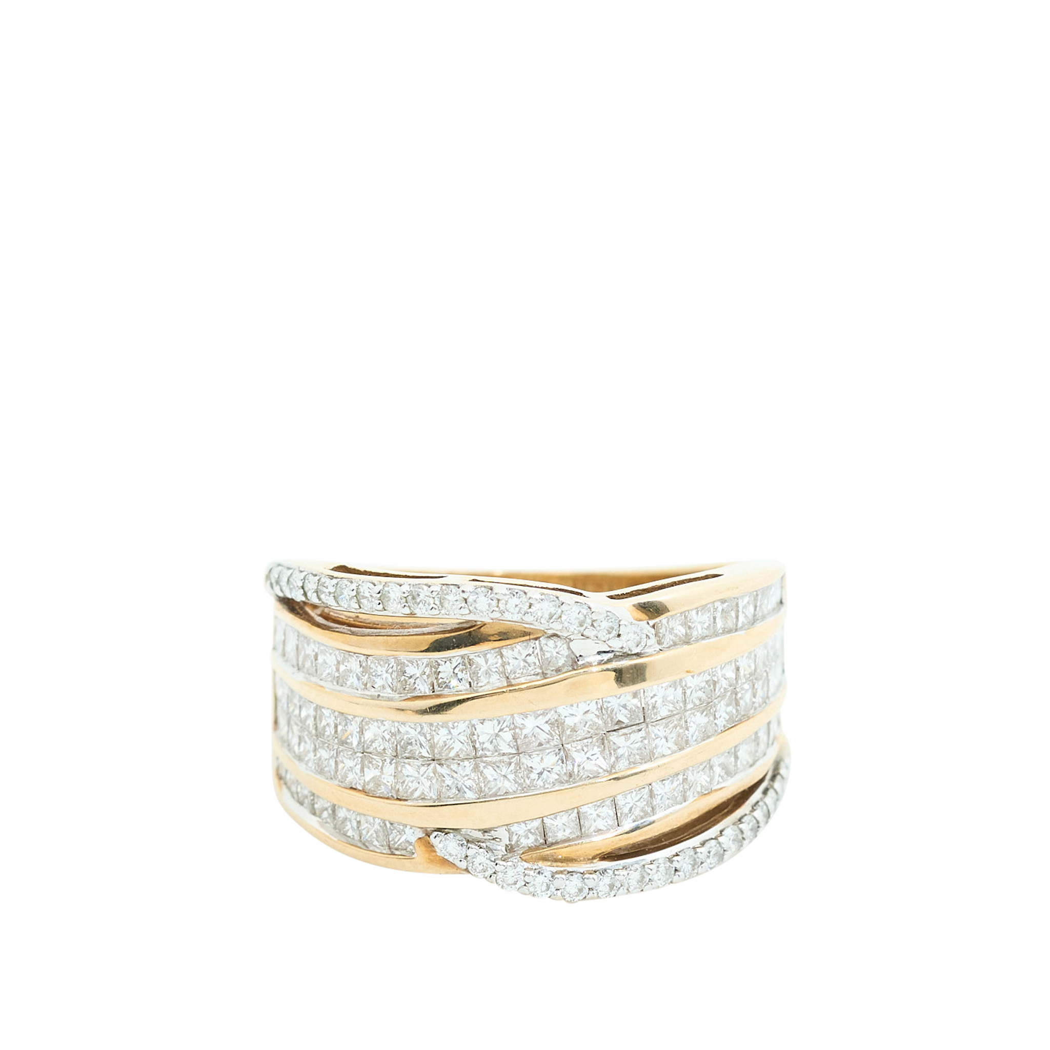 Zamels 9ct Yellow Gold & Diamonds Ring
